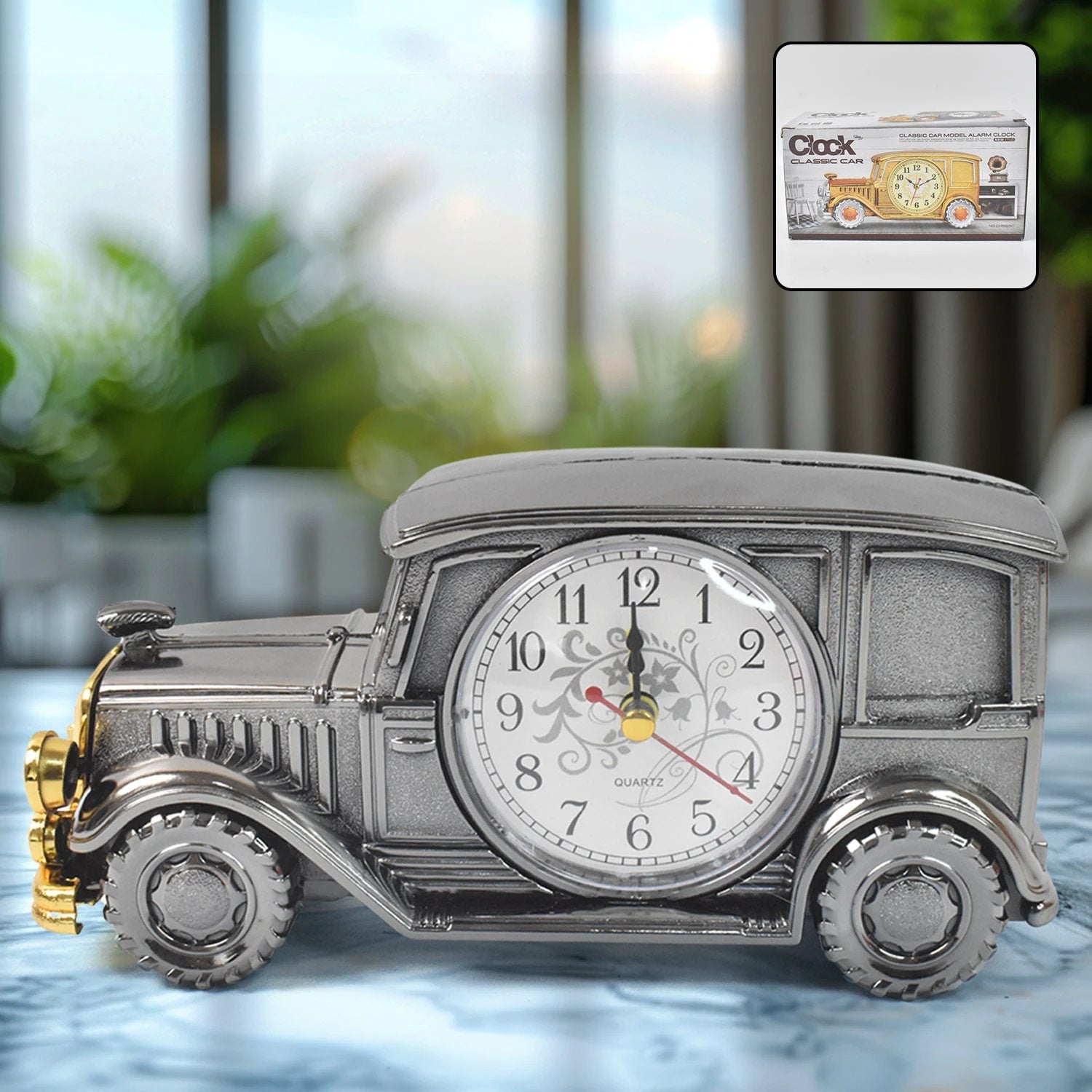 Car Model Clocks Pen Holder Function Abs Material Alarm Clock For Office Desk For Bedroom - 69kart