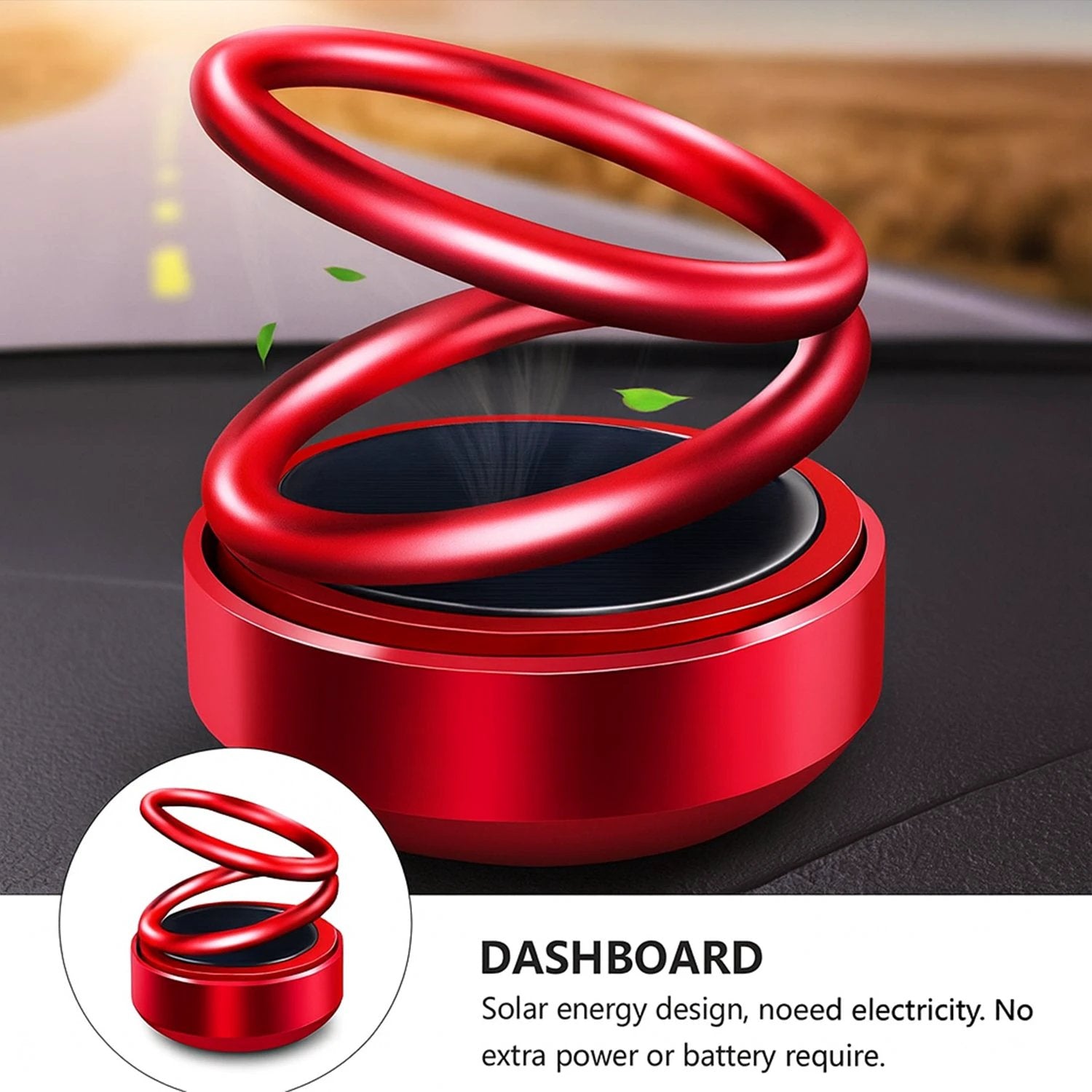 Small Solar Car Aroma Air Freshener (1 Pc) - 69KART