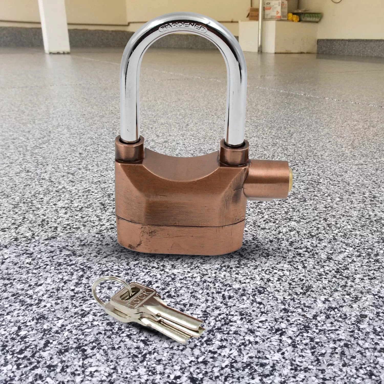 Brown Security Alarm Metallic Lock System With 3 Keys (1 Set) by Wukusy