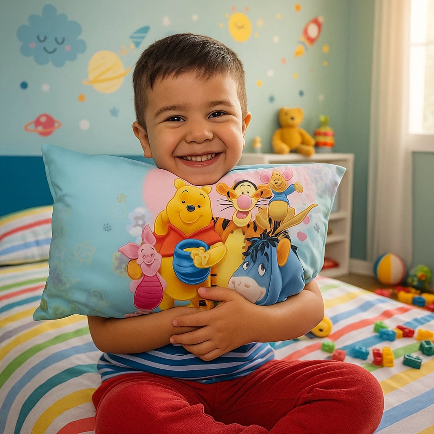 Soft Plush Cartoon Character Kids Pillow (40 X 25 Cm  1 Pc) - 69kart