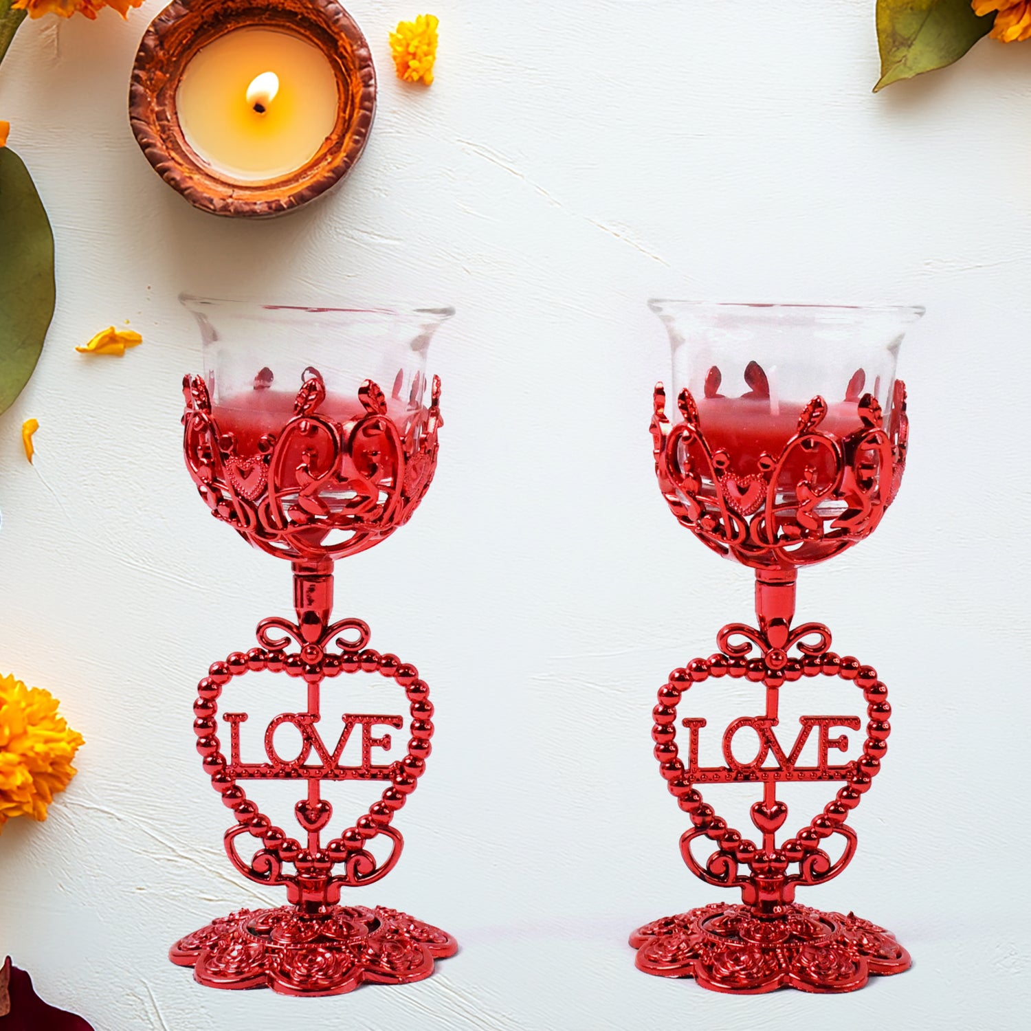 Lights Holder Candle Stand (2 Pc Set)