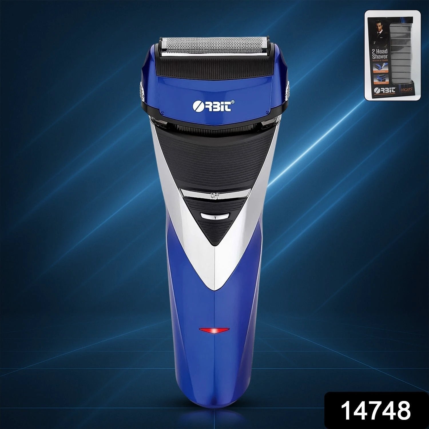 Orbit Rechargeable Electric Foil Shaver 2 Head Shaver With Pop Up Trimmer (1 Pc) - 69KART