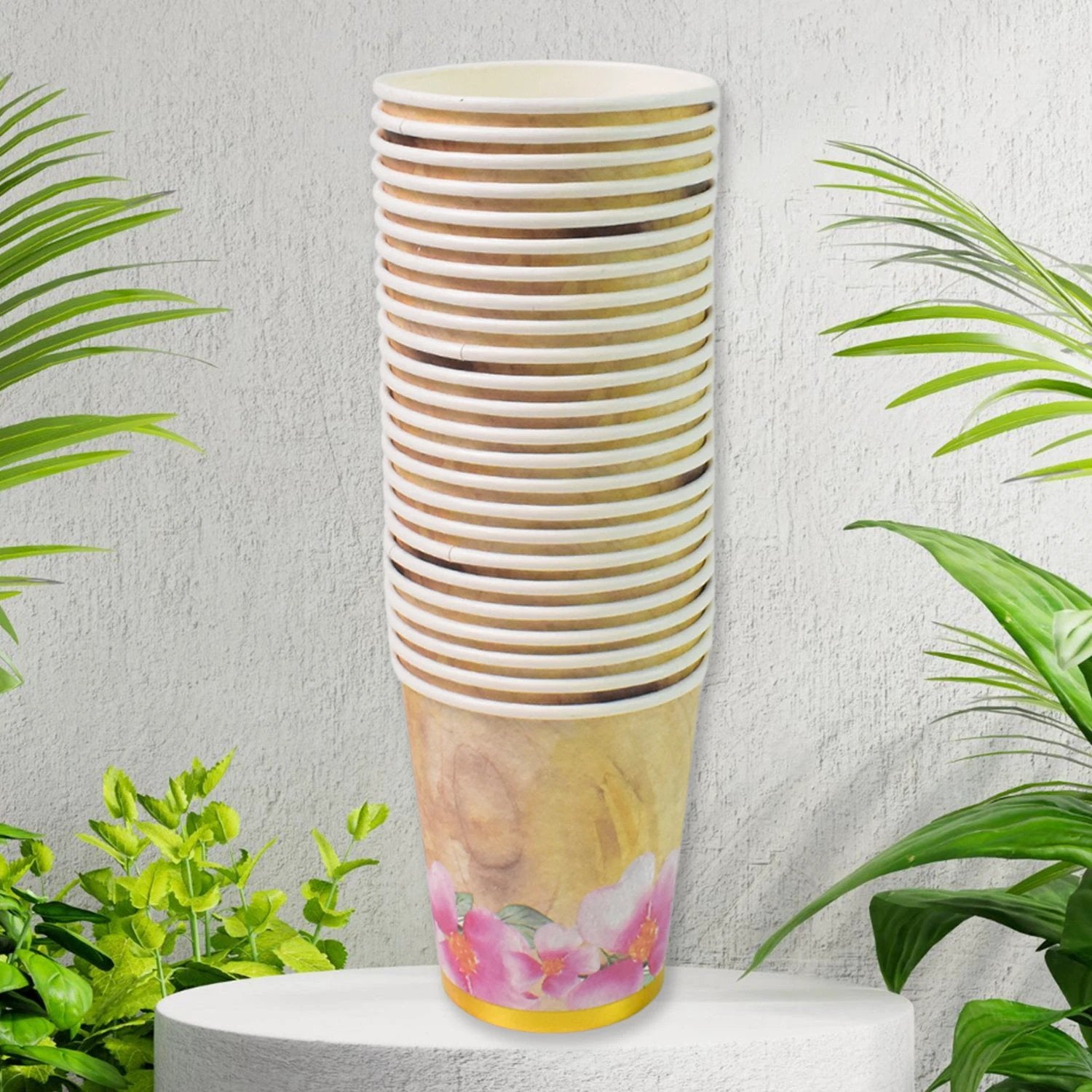 Disposable Paper Cups Disposable Tea Coffee Cups (24 Pcs Set  Mix Color  Design) - 69kart