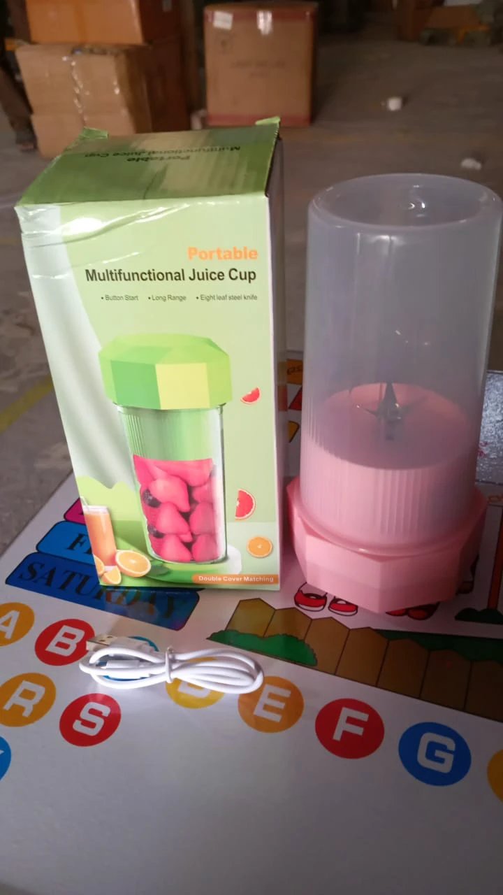 Portable Multifunctional Electric Juicer Cup Usb Juice Maker 6 Blade (350 Ml) - 69kart