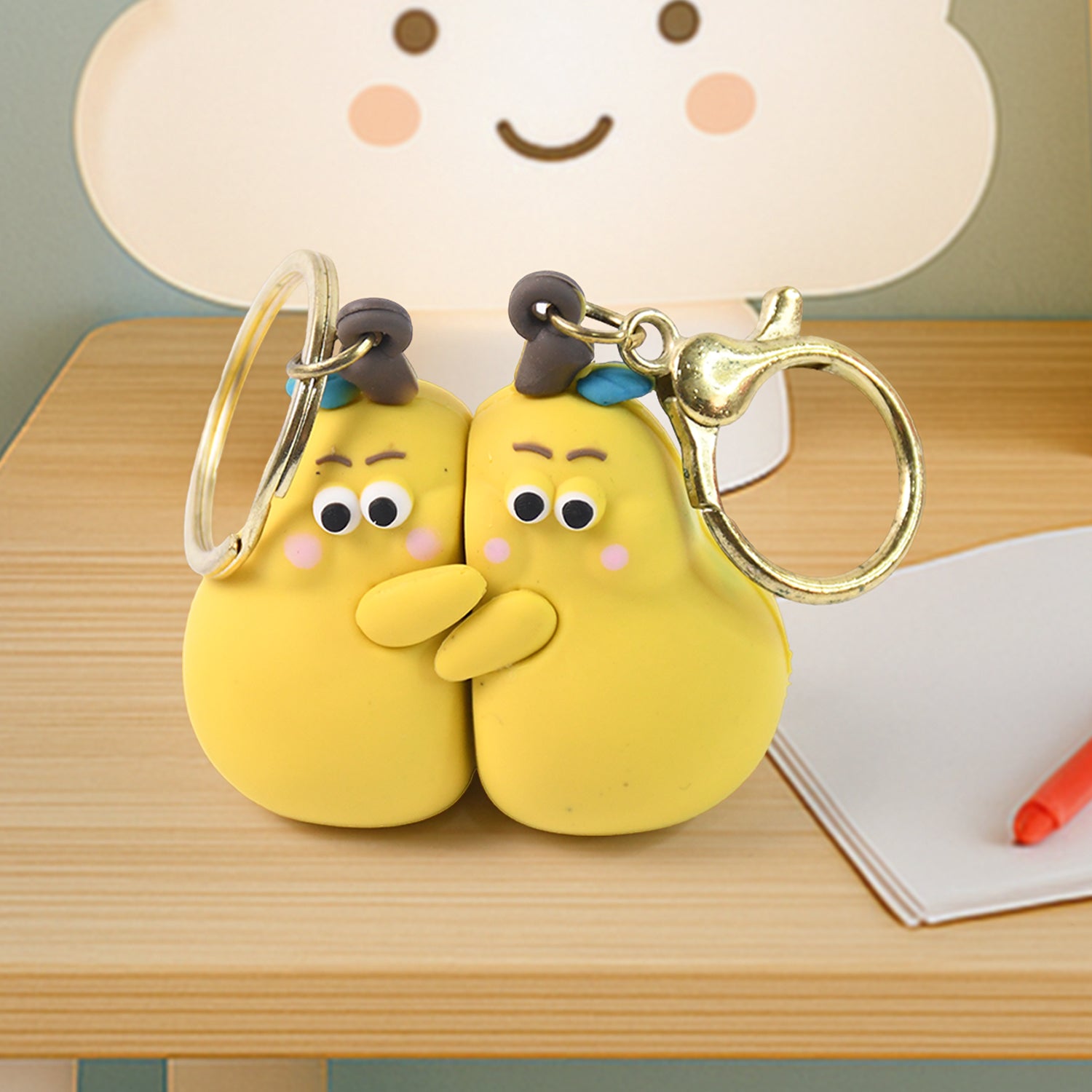 Cute Cartoon Couple Keychain
