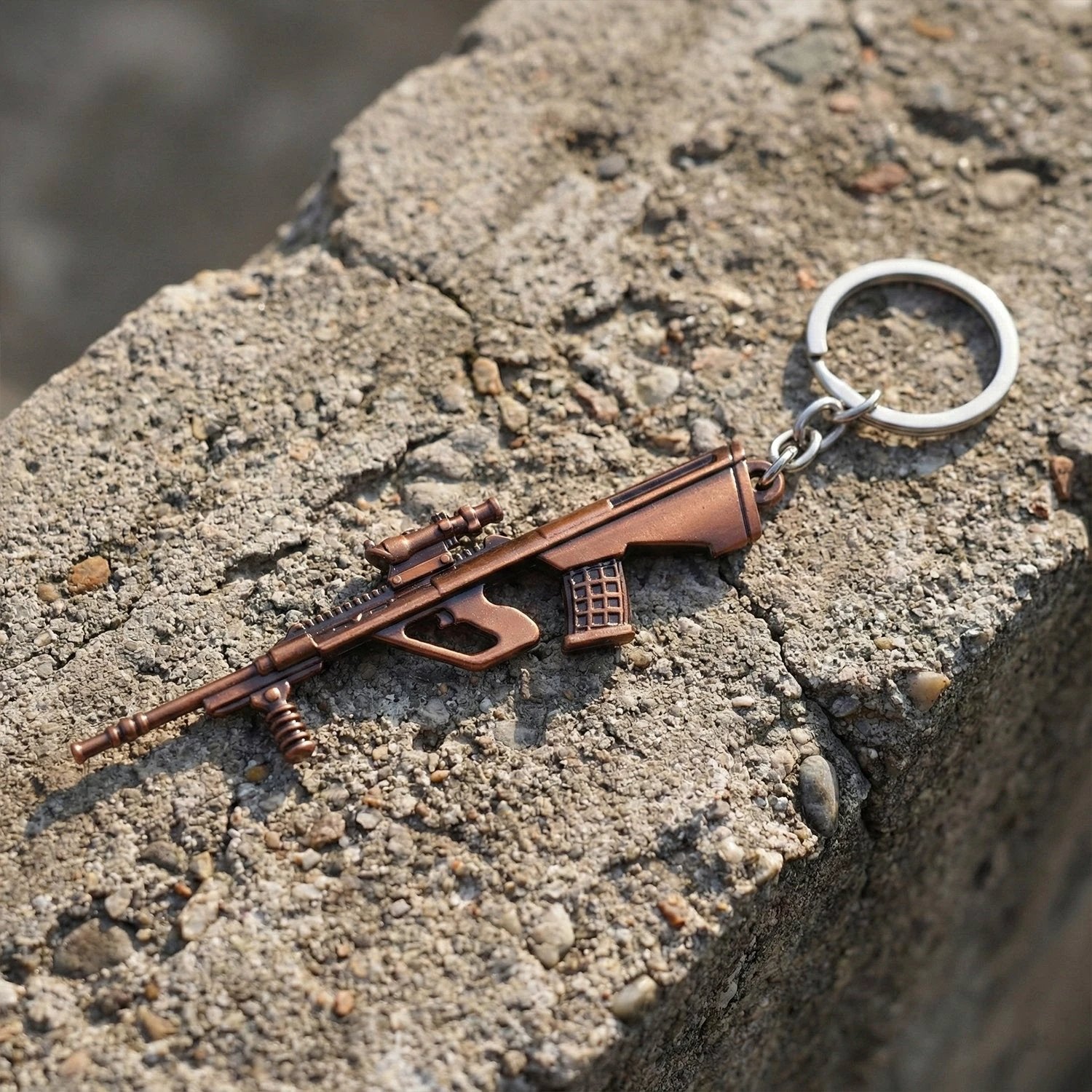 Metal Gun Shape Keychain by Wukusy