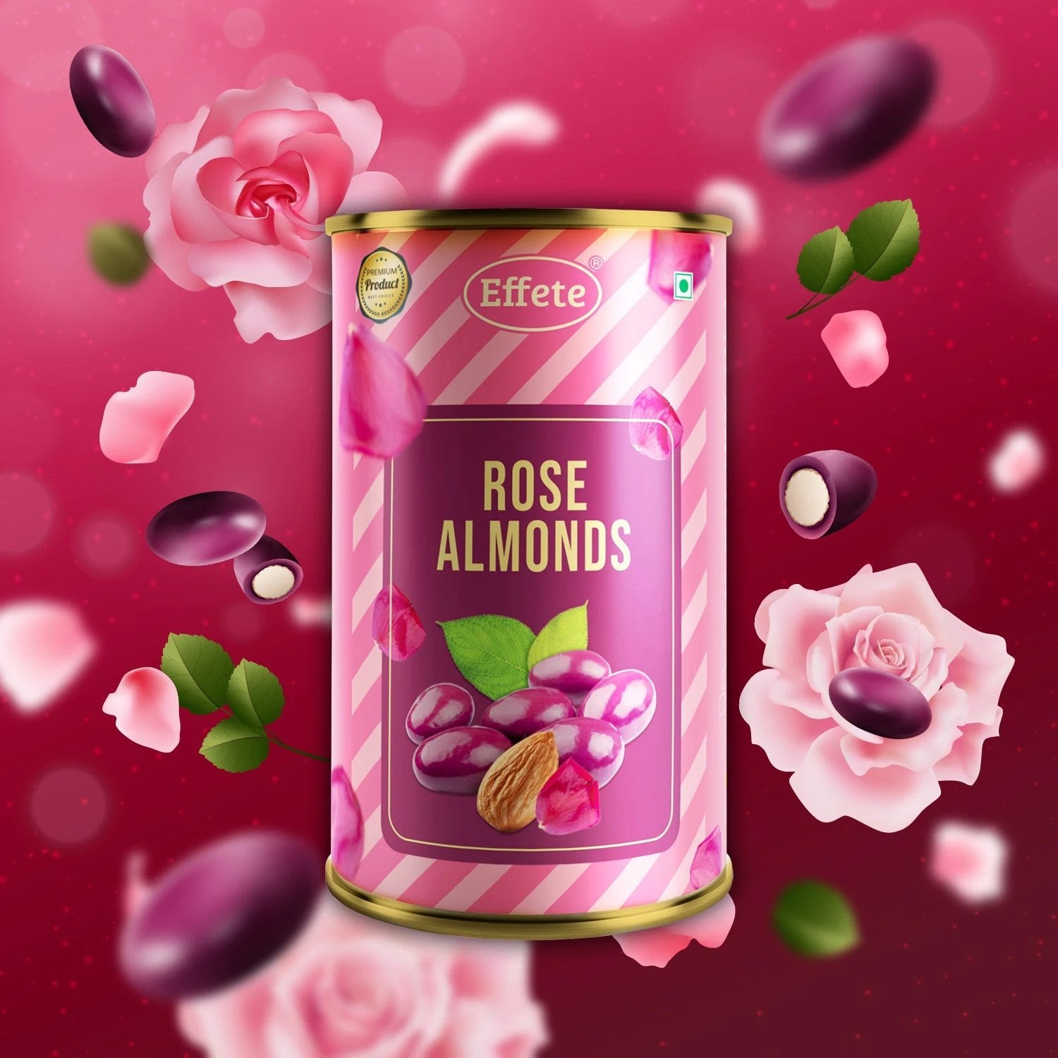 Effete Rose Almonds Chocolate - 69KART