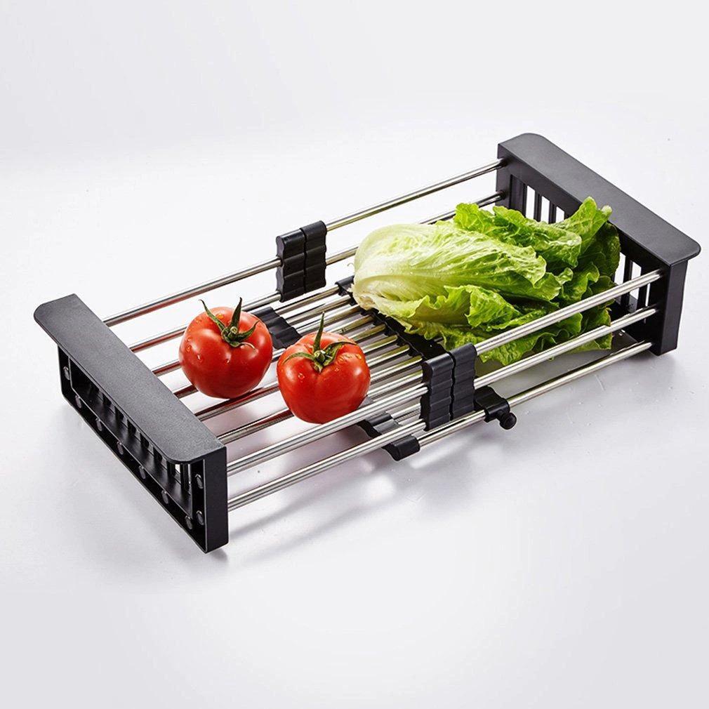 2189 Stainless Steel Expandable Kitchen Sink Dish Drainer by Wukusy