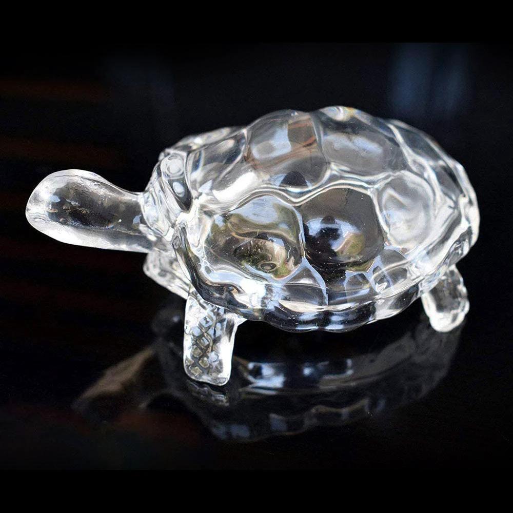 1194 Crystal Glass Turtle-tortoise For Feng Shui And Vastu by Wukusy