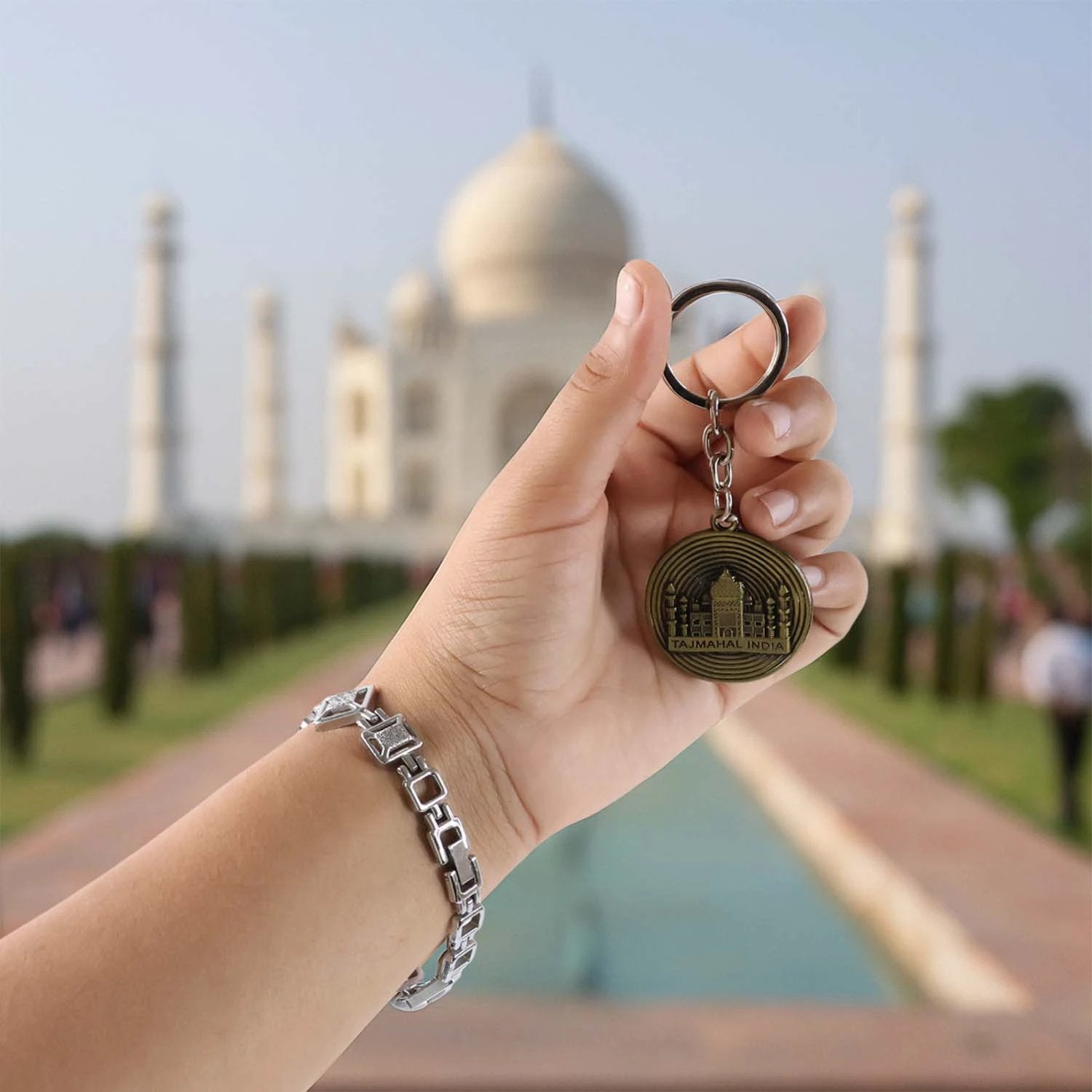 Premium Taj Mahal India Souvenir Keychain (1 Pc) by Wukusy
