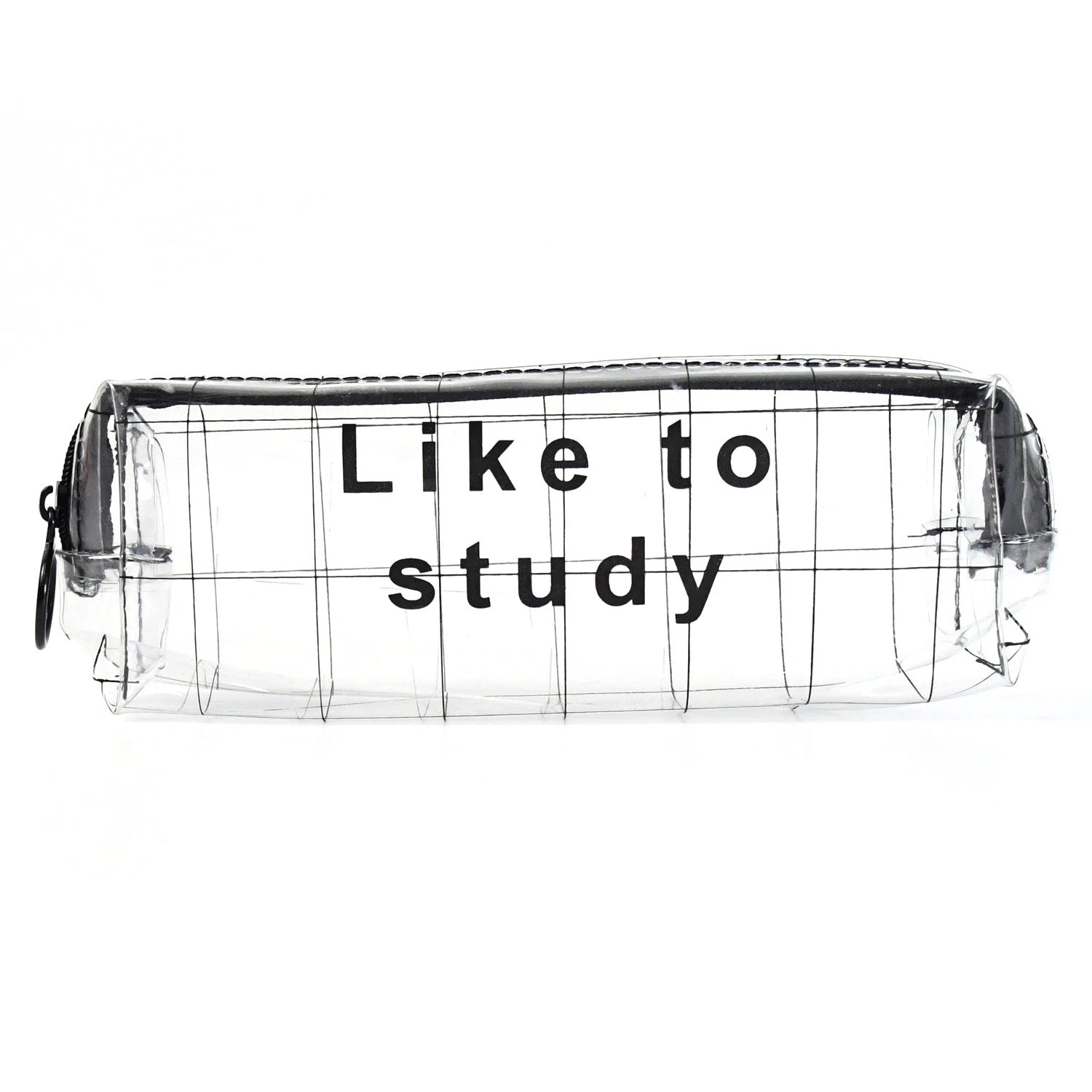 Plastic Transparent Pencil Pouch With Zipper (1 Pc) - 69KART