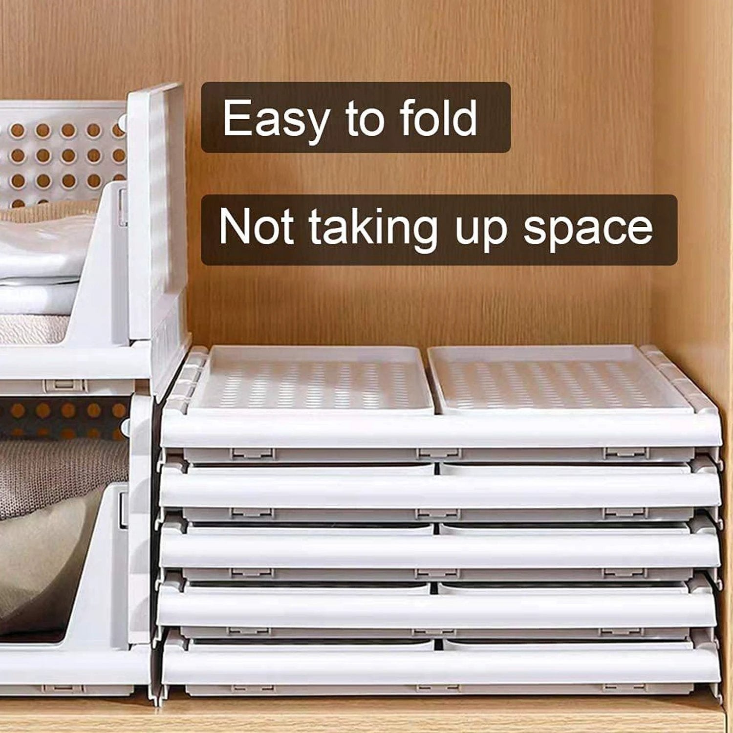 7731 Clothes Organizer 4 Layer Drawer For Wardrobe Cupboard Organizer For Clothes Foldable And Stackable Closet Organizer Drawer Organizer For Clothes Multi Purpose Plastic Drawer - 69KART