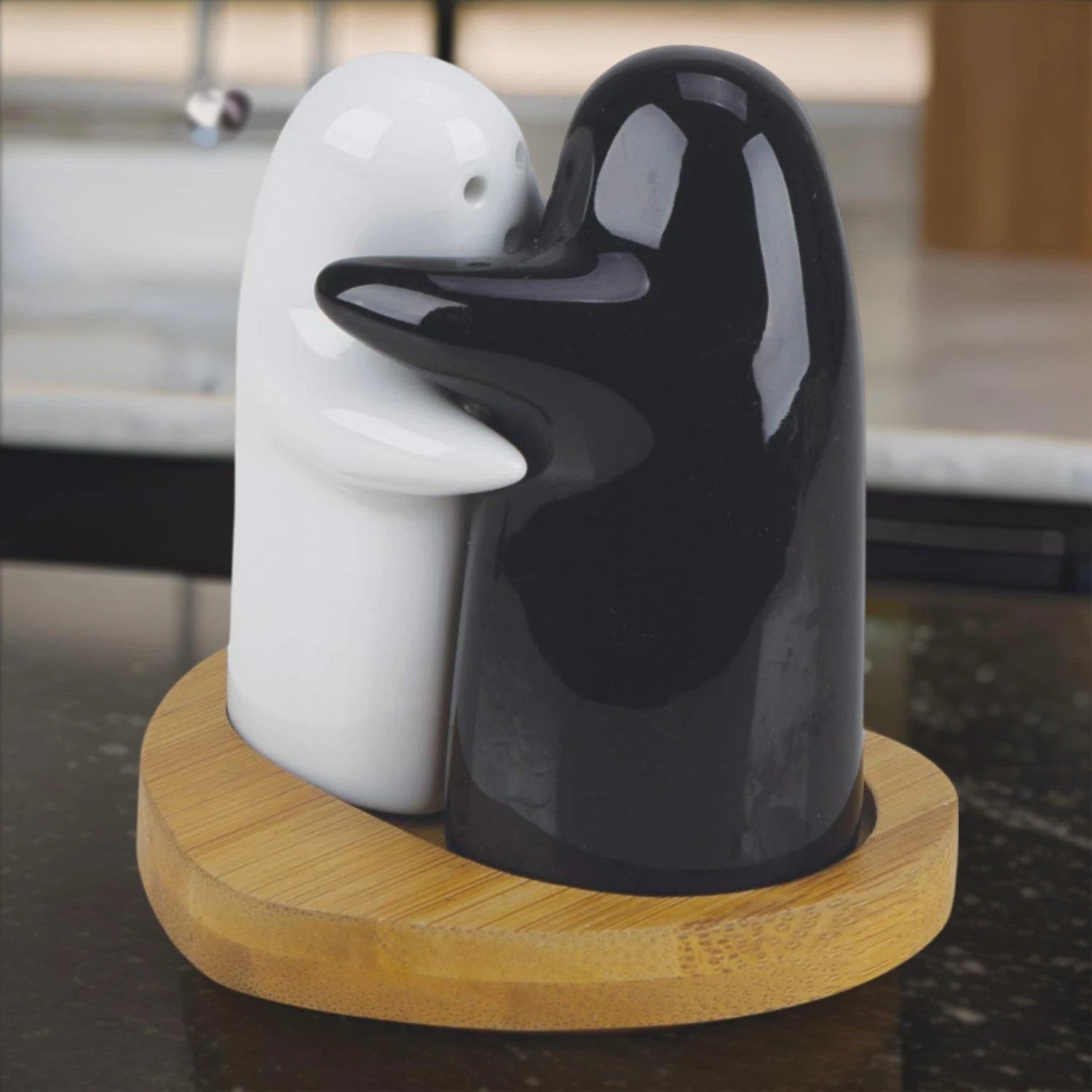 Ceramic Salt And Pepper Seasoning And Spice Shakers Cute (2 Pcs Set) by Wukusy