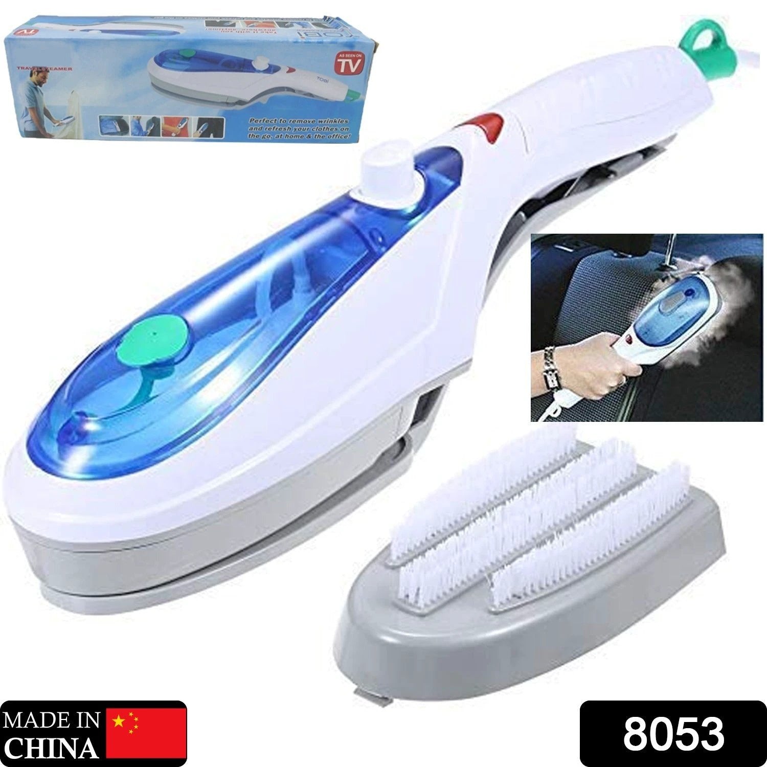 8053 Portable Ironing Machine1 Set Steam Iron Hand Held Crease Removal Portable Ironing Clothes Abs Brush Plush Toy Garment Steamer For Home Steam Iron For Clothes Travel Steamer - 69kart