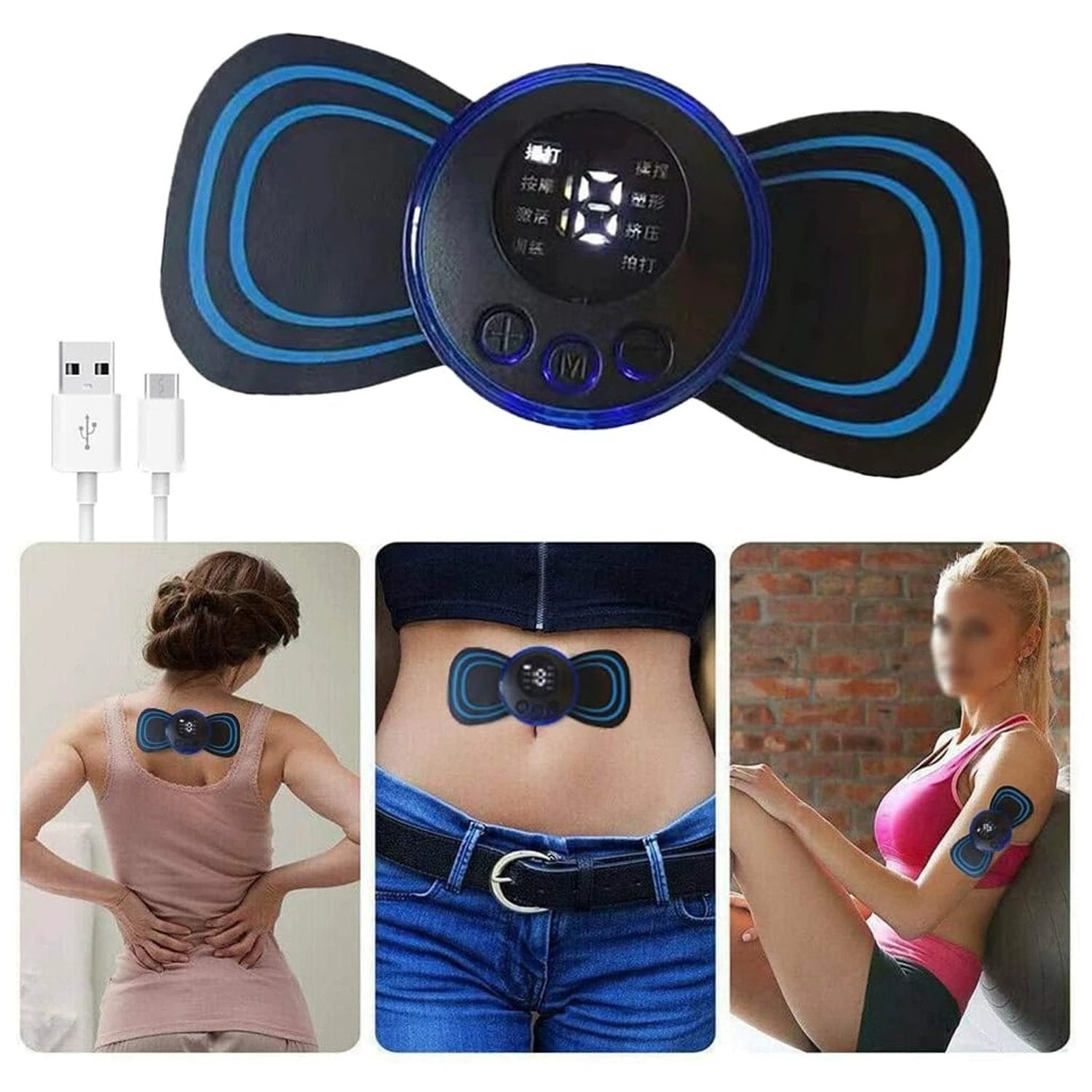 6204 Portable Usb Neck Massager Electric Neck Massager Automatic Massage Enhancer Mini Cervical Massager Ems Lymphatic Drainage Massage With Cable by Wukusy