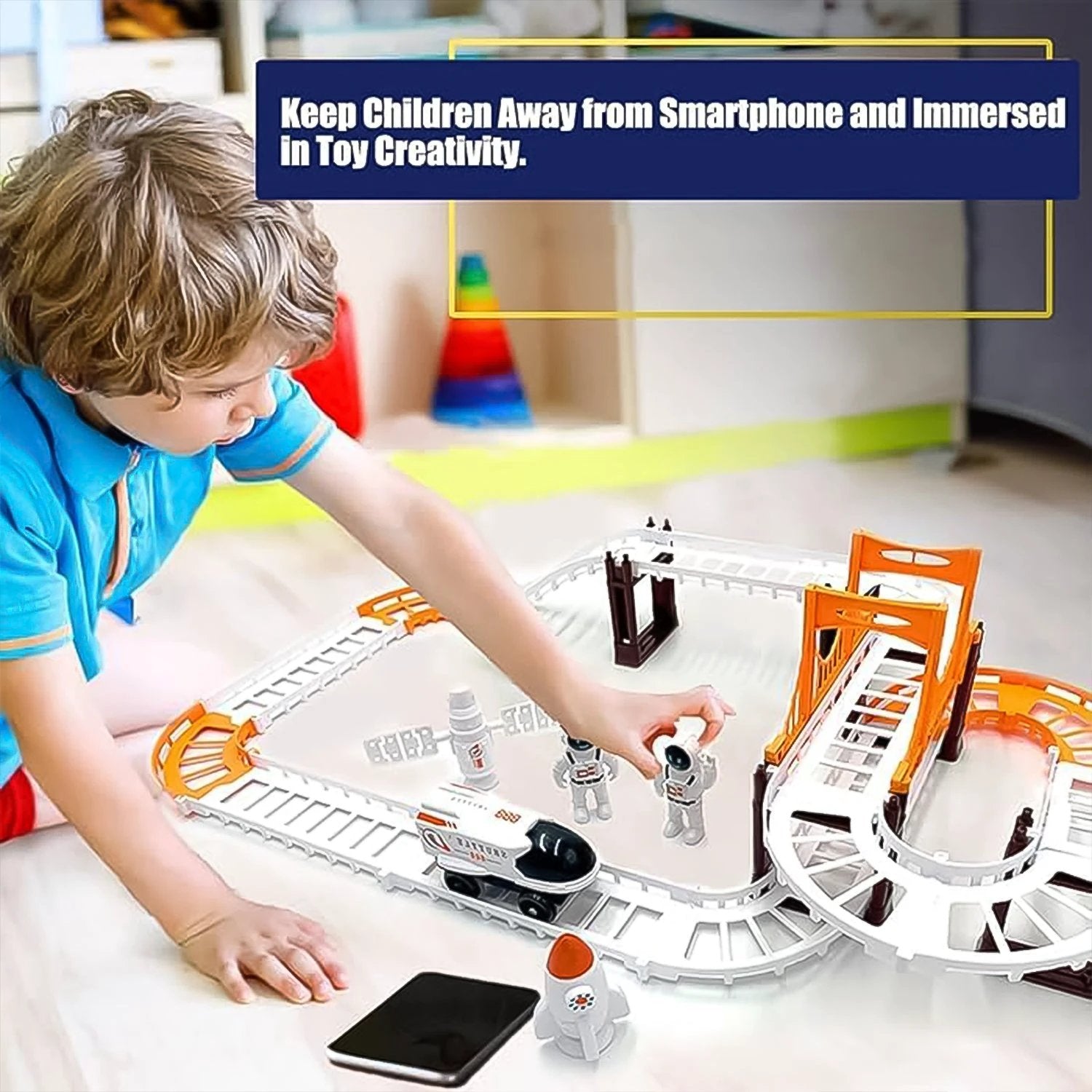 Outer Space Race Track Set For Kids Toys (1 Set) - 69KART