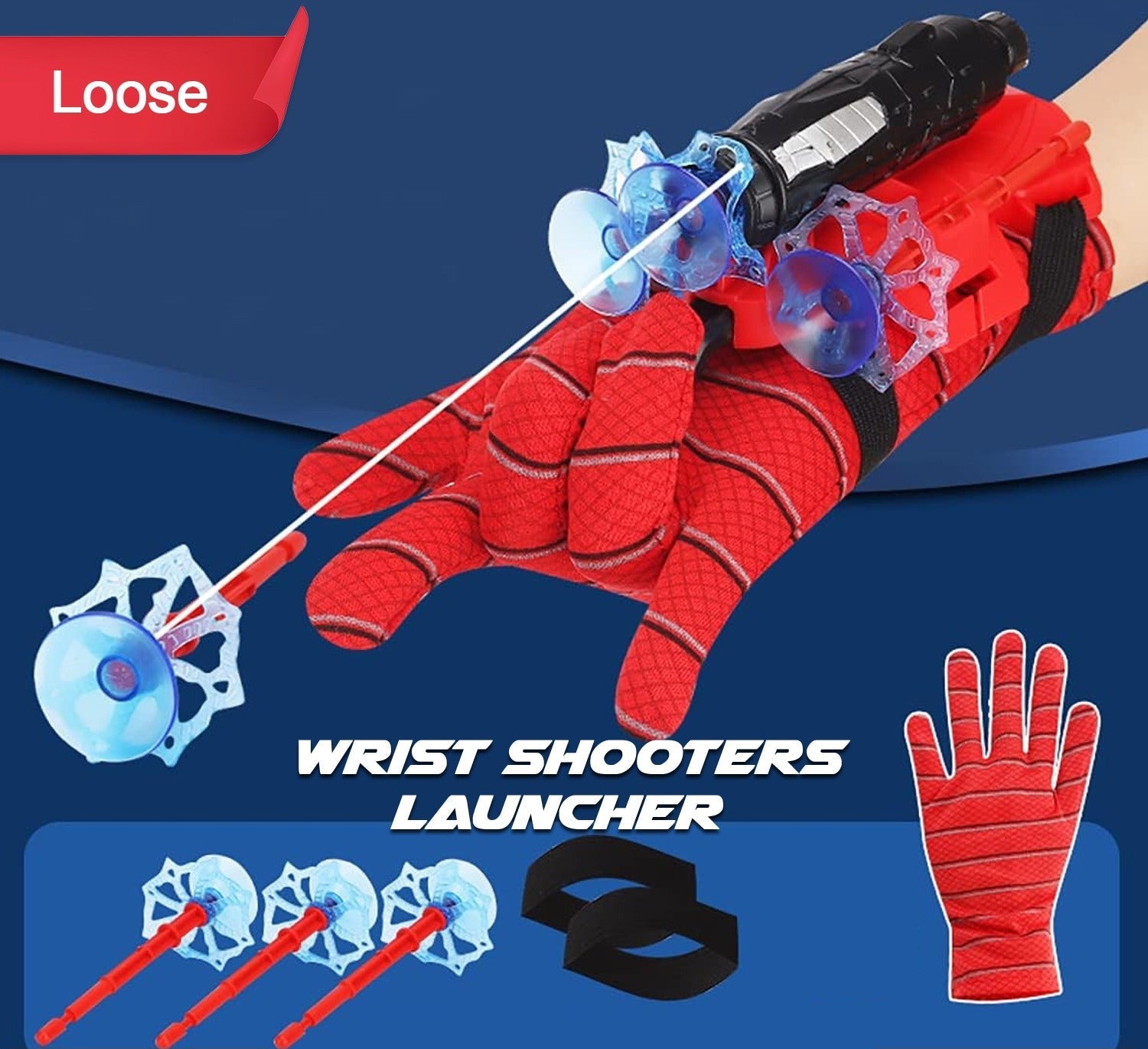 Web Shooter Toy For Kids Fans Launcher Wrist Gloves Toys For Kids Boys Superhero Gloves Role-play Toy Cosplay Sticky Wall Soft Bomb Funny Childrens Educational Toys
