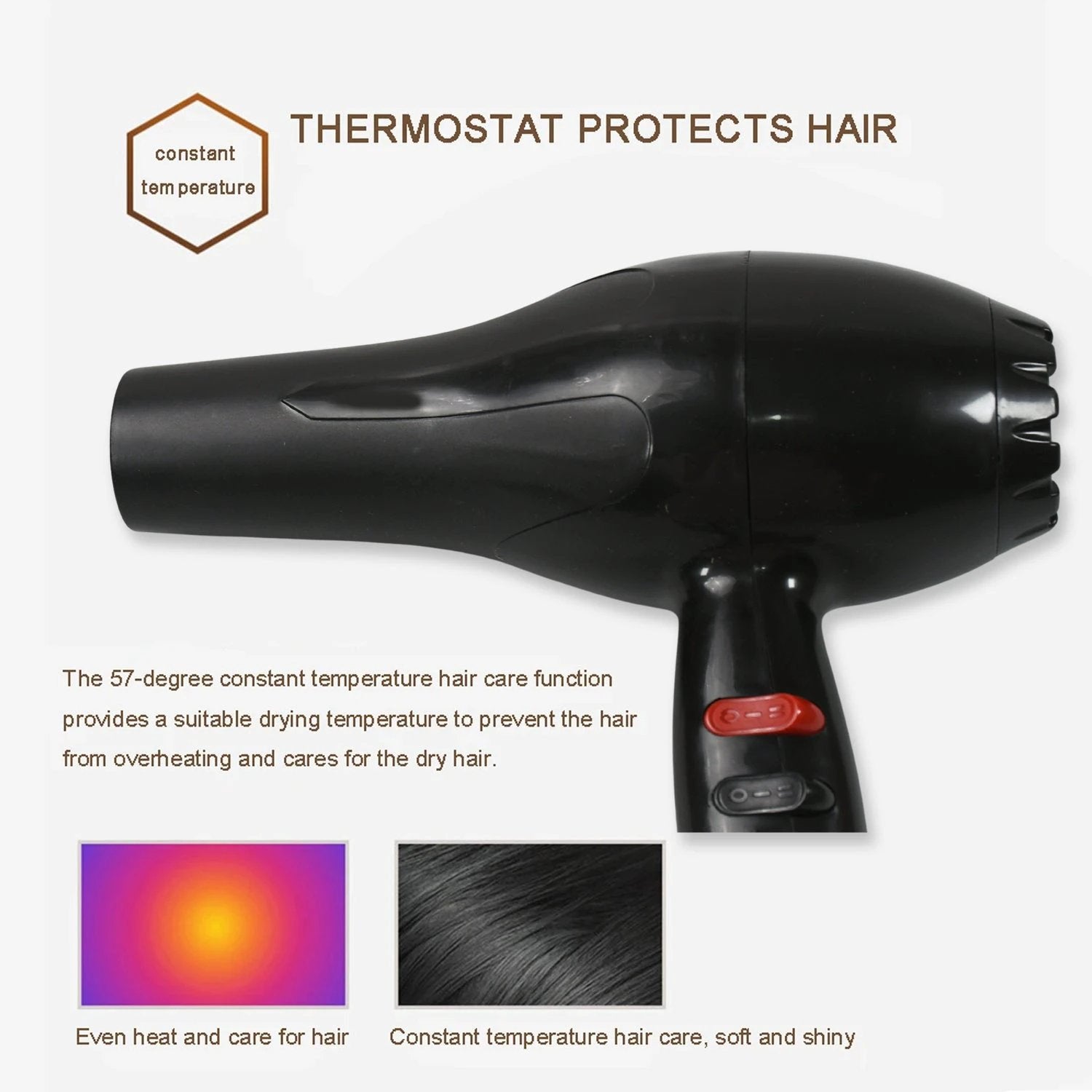 13025 Professional Multi Purpose Hair Dryer Salon Hair Dryer 2 Speed Settingsfor Women And Men (1800 Watts) - 69kart
