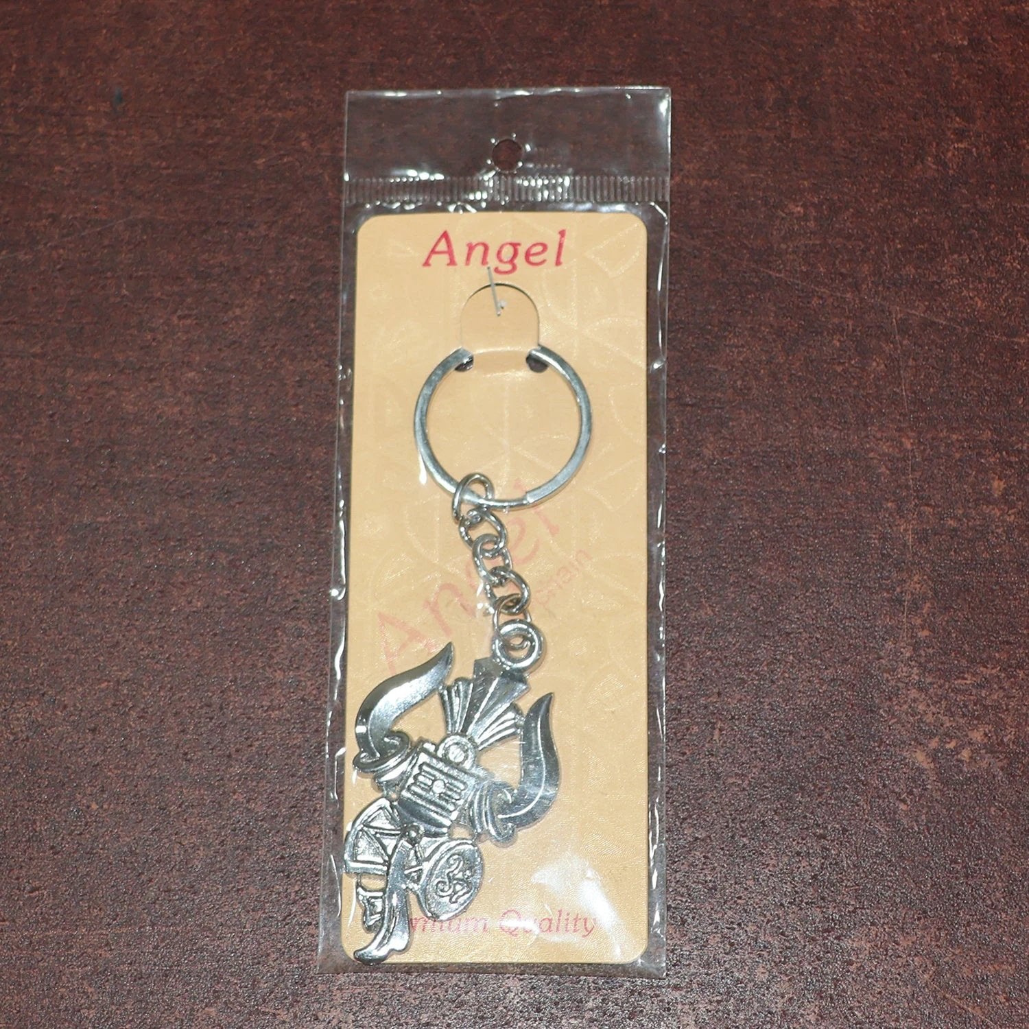 Trishul Damru Shiv Symbol Silver Keychain (1 Pc) - 69KART