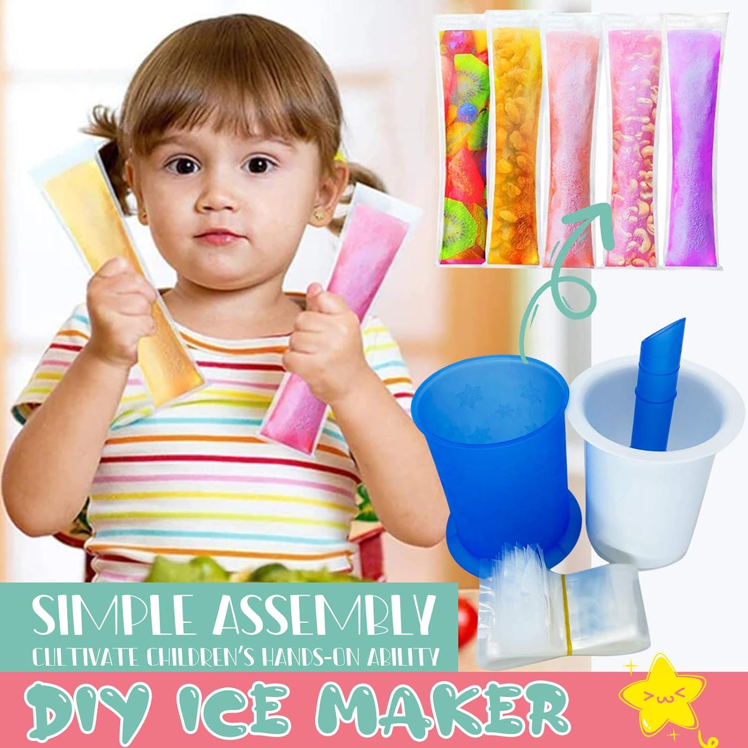 Homemade Popsicle Maker Manual Ice Cream Machine