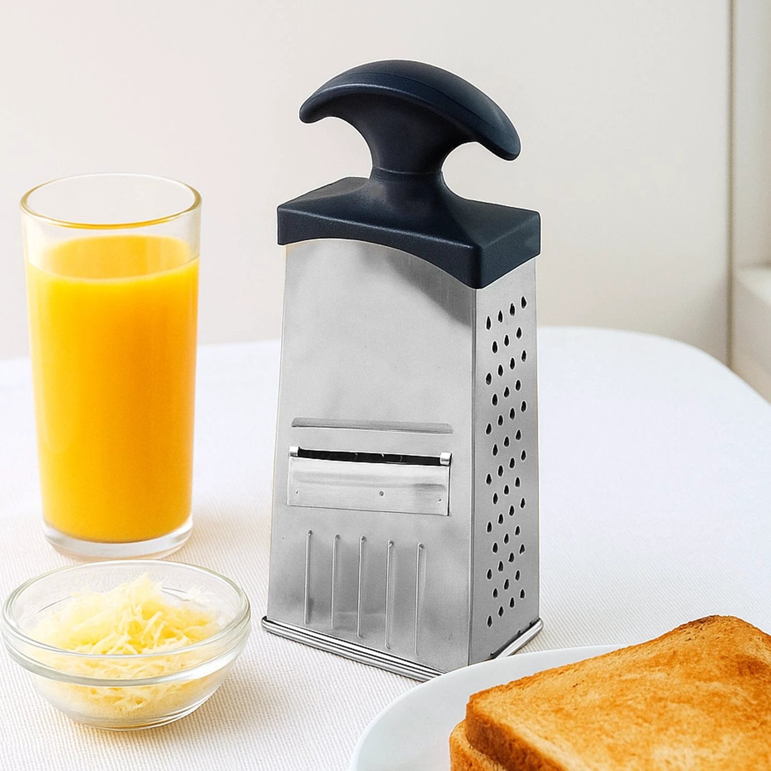 Apex Classic 4-in-1 Stainless Steel Grater Slicer With Handle by Wukusy