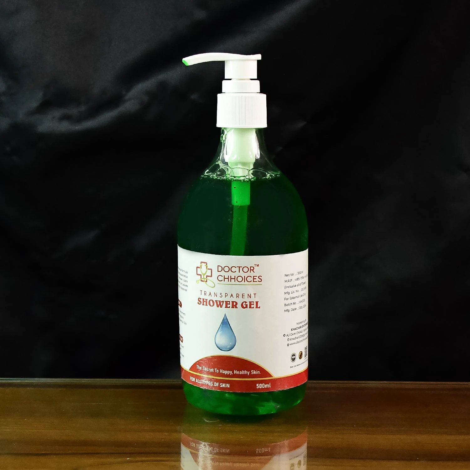 Doctor Chhoices  Choices Transparent Shower Gel  500ml Bottle With Pump Dispenser - 69kart