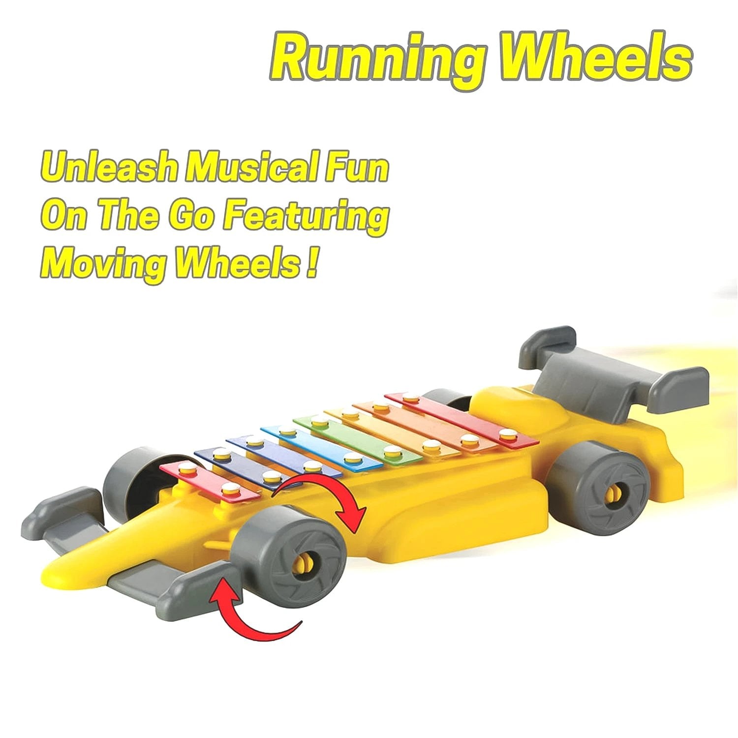 Musical Car Piano Xylophone Toy Plastic Car Xylophone (1 Set) - 69kart