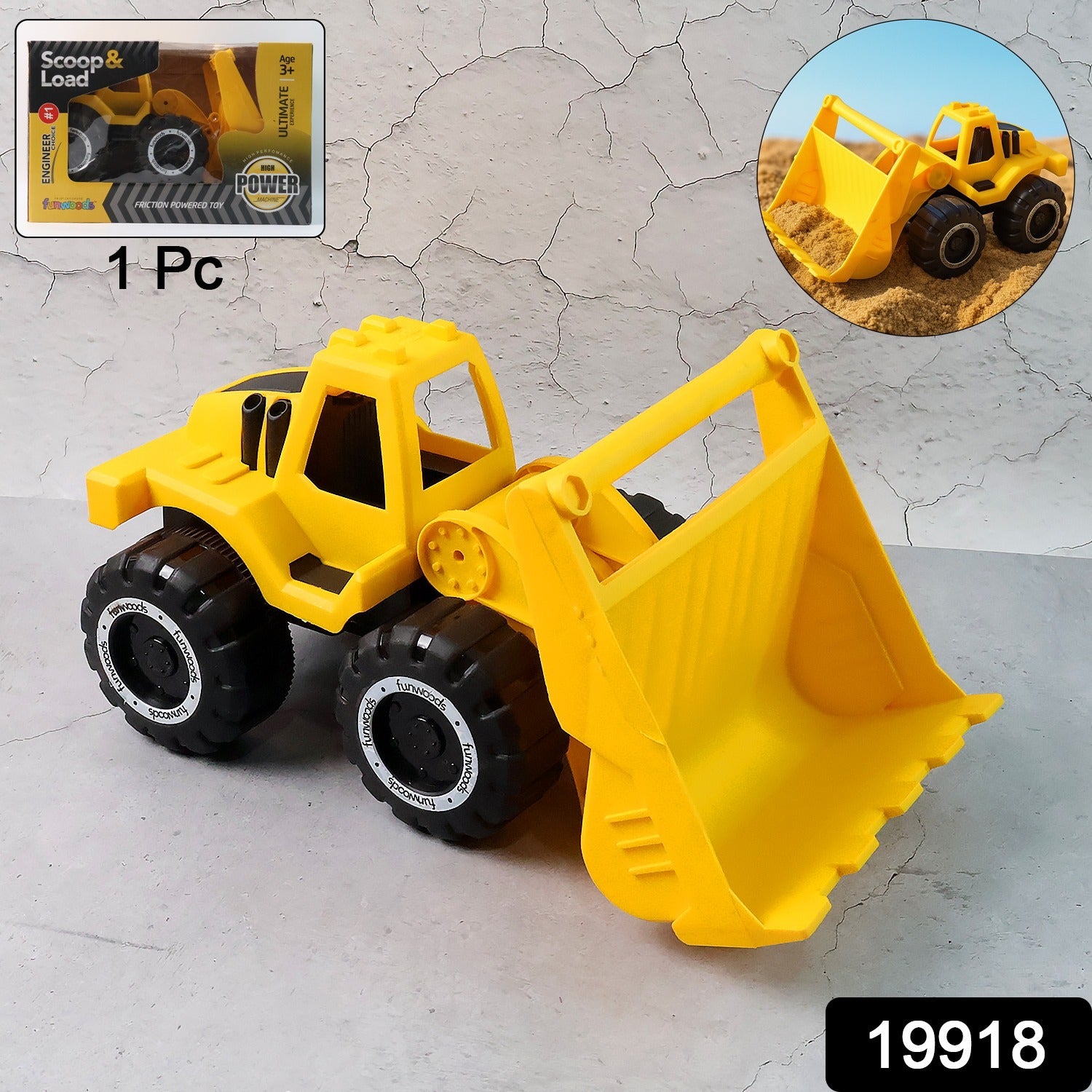 Funwoods Friction-powered Front Loader  Bulldozer Toy - (1 Pc)