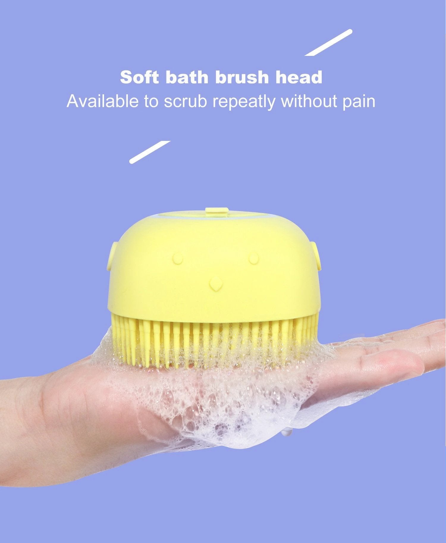 1348b Silicone Massage Bath Body Brush With Shampoo Dispenser - 69KART