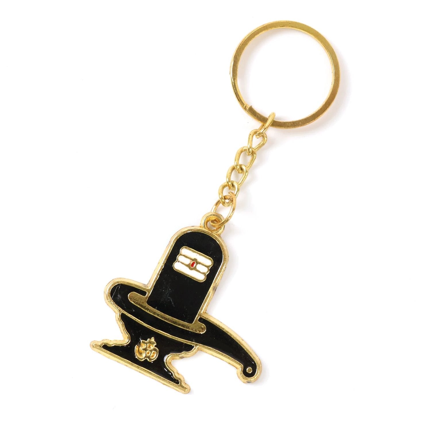 Shivling Design Golden Keychain by Wukusy