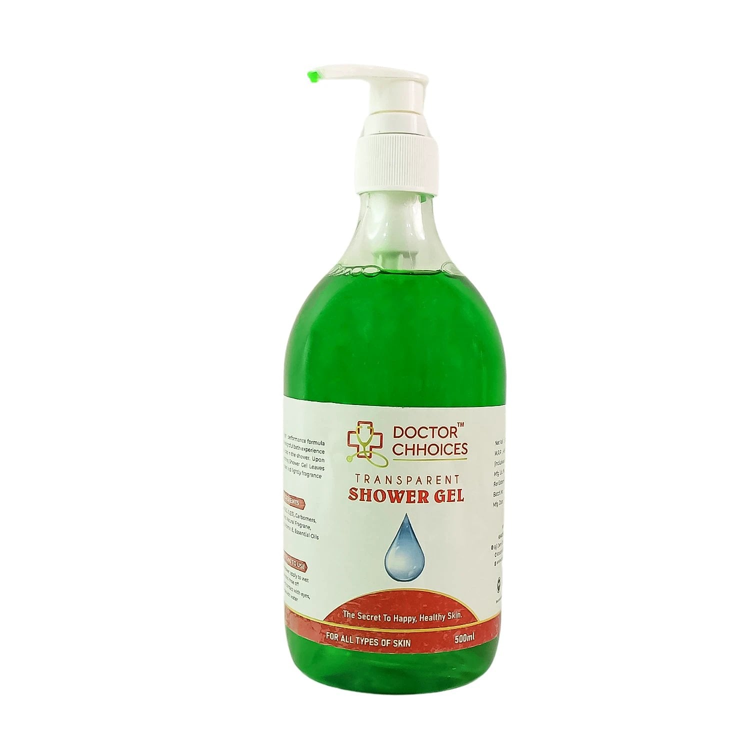 Doctor Chhoices  Choices Transparent Shower Gel  500ml Bottle With Pump Dispenser - 69kart