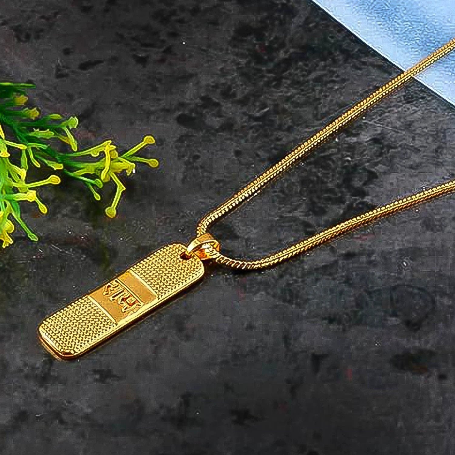 Golden Ram Naam Locket With Chain (1 Pc) by Wukusy