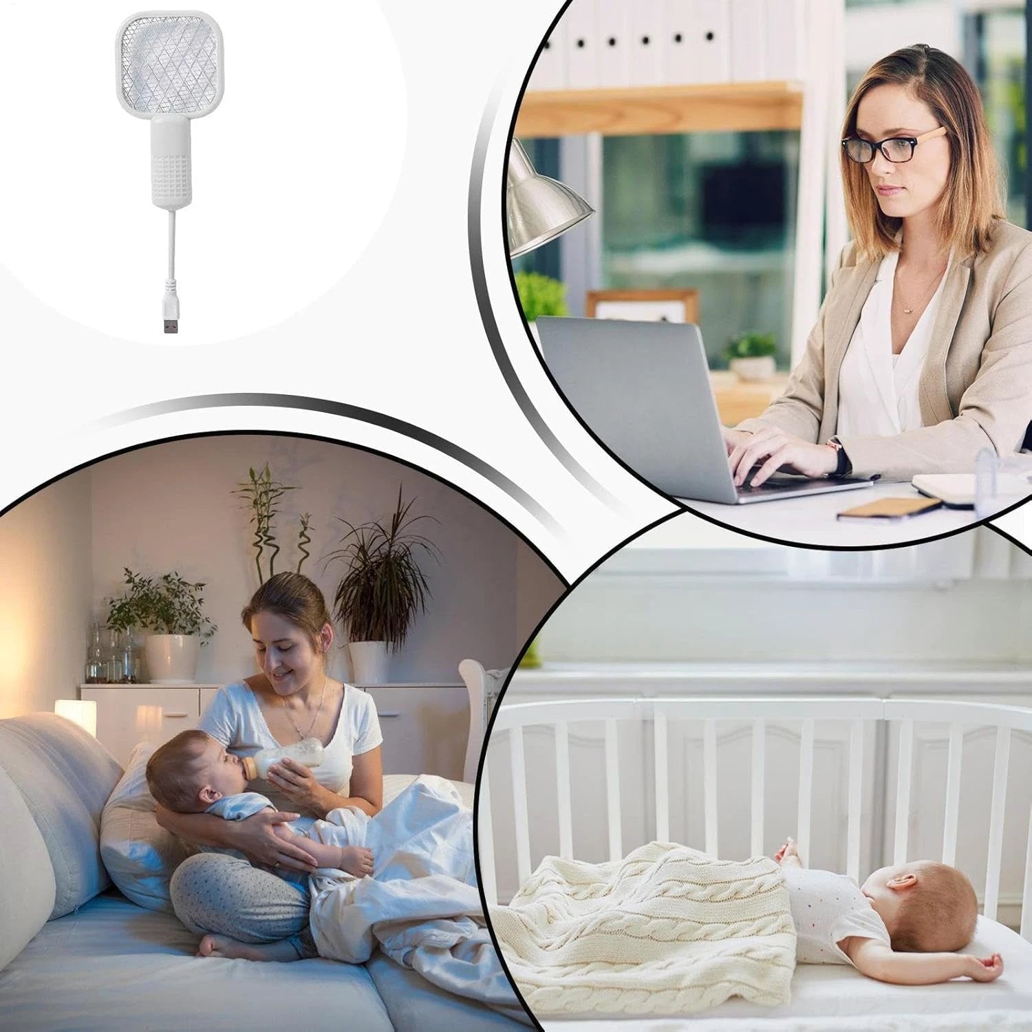 Rechargeable Electric Mosquito Swatter Racket by Wukusy