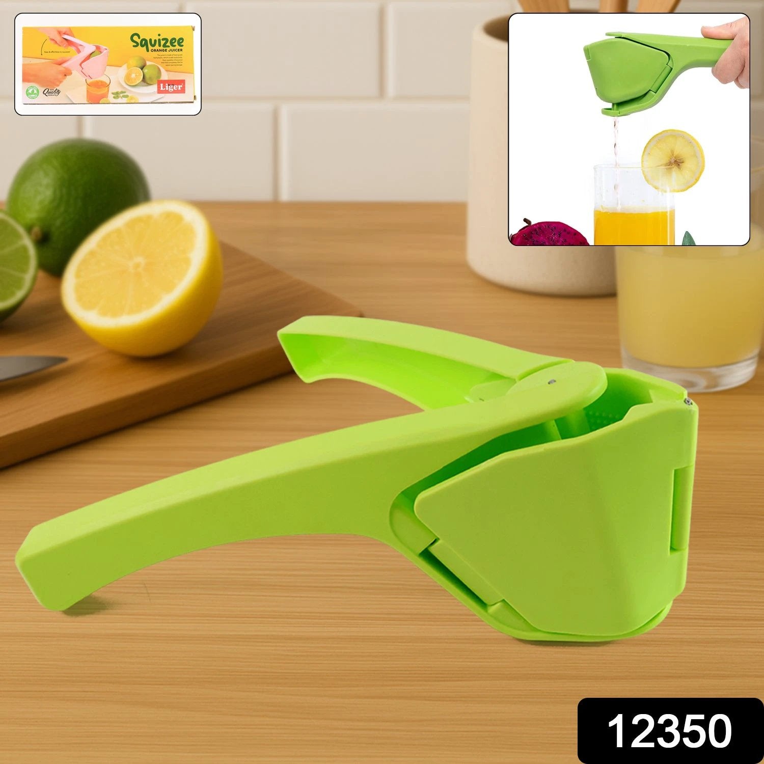 Liger Plastic Manual Handheld Lemon  Orange Squeezer Juice (1 Pc) - 69kart