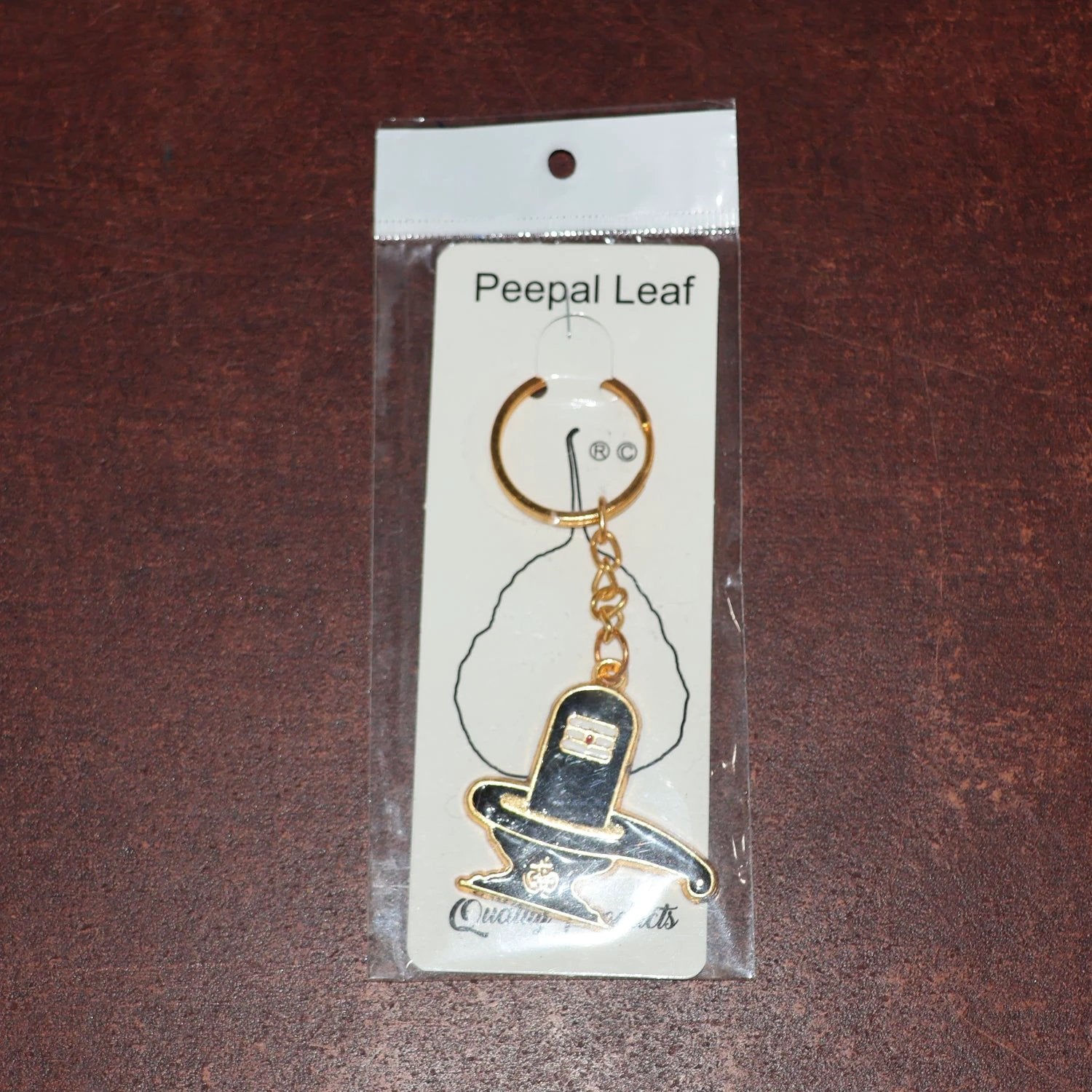 Shivling Design Golden Keychain by Wukusy