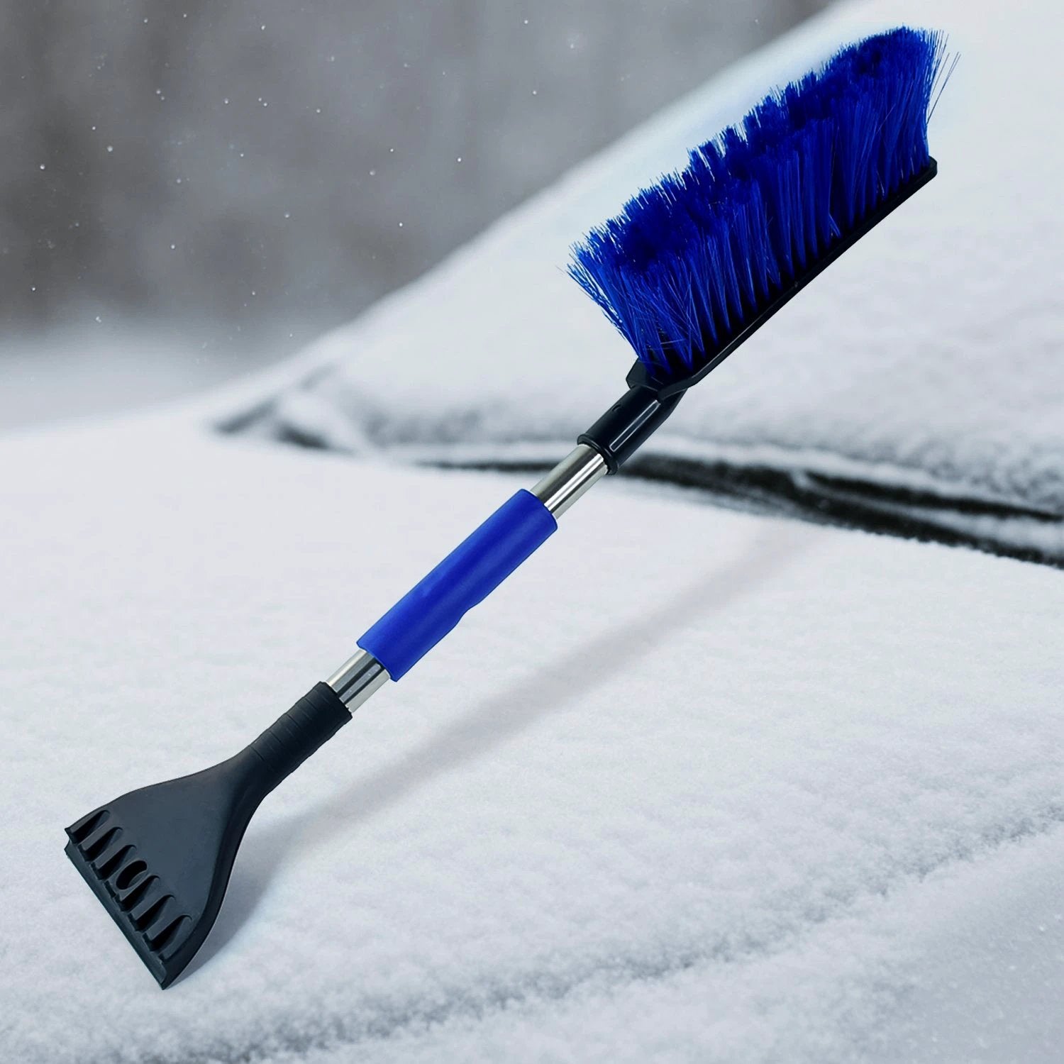 Ice Scraper Car Snow Brush 2 In 1 Comfortable Grip (1 Pc  67 Cm Long) - 69kart