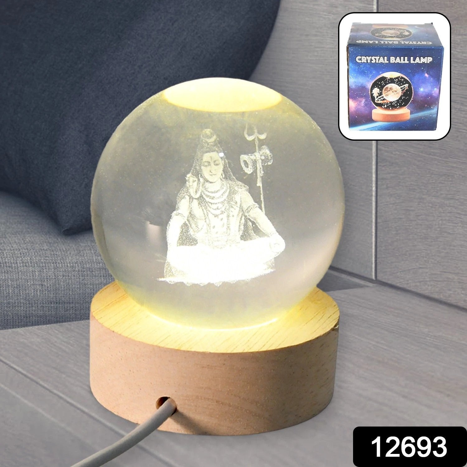 3d Crystal Ball Lamps For Bedroom 3d Lamps For Home Decoration 3d Crystal Ball Night Light Gifts For Women Gifts For Men Room Decor Items For Bedroom For Friend And Family(1 Pc) by Wukusy