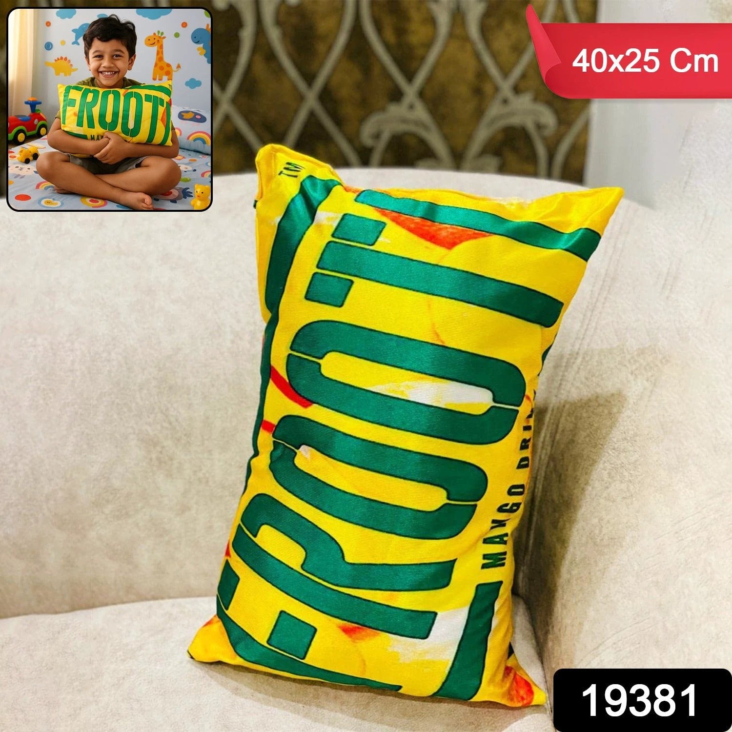 Soft Plush Cartoon Character Kids Pillow Cushion For Baby (40 X 25 Cm  1 Pc) - 69kart