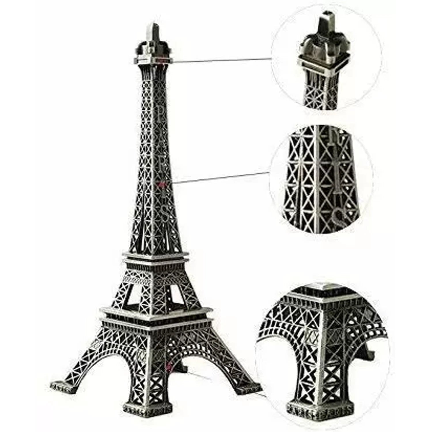 4733 Antique Finish 3d Metal Paris Eiffel Tower Metal Craft Famous Landmark Building Metal Statue Cabinet Office Gifts Decorative Showpiece. by Wukusy