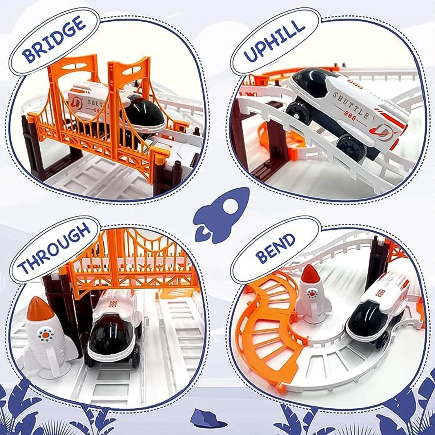 Outer Space Race Track Set For Kids Toys (1 Set) - 69KART