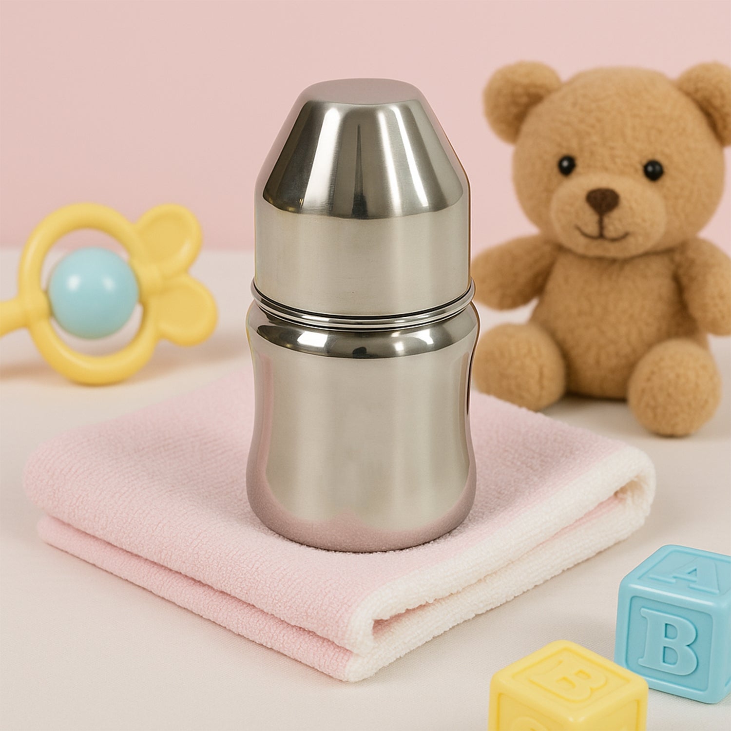 Apex Premium Stainless Steel Baby Feeding Bottle 125ml