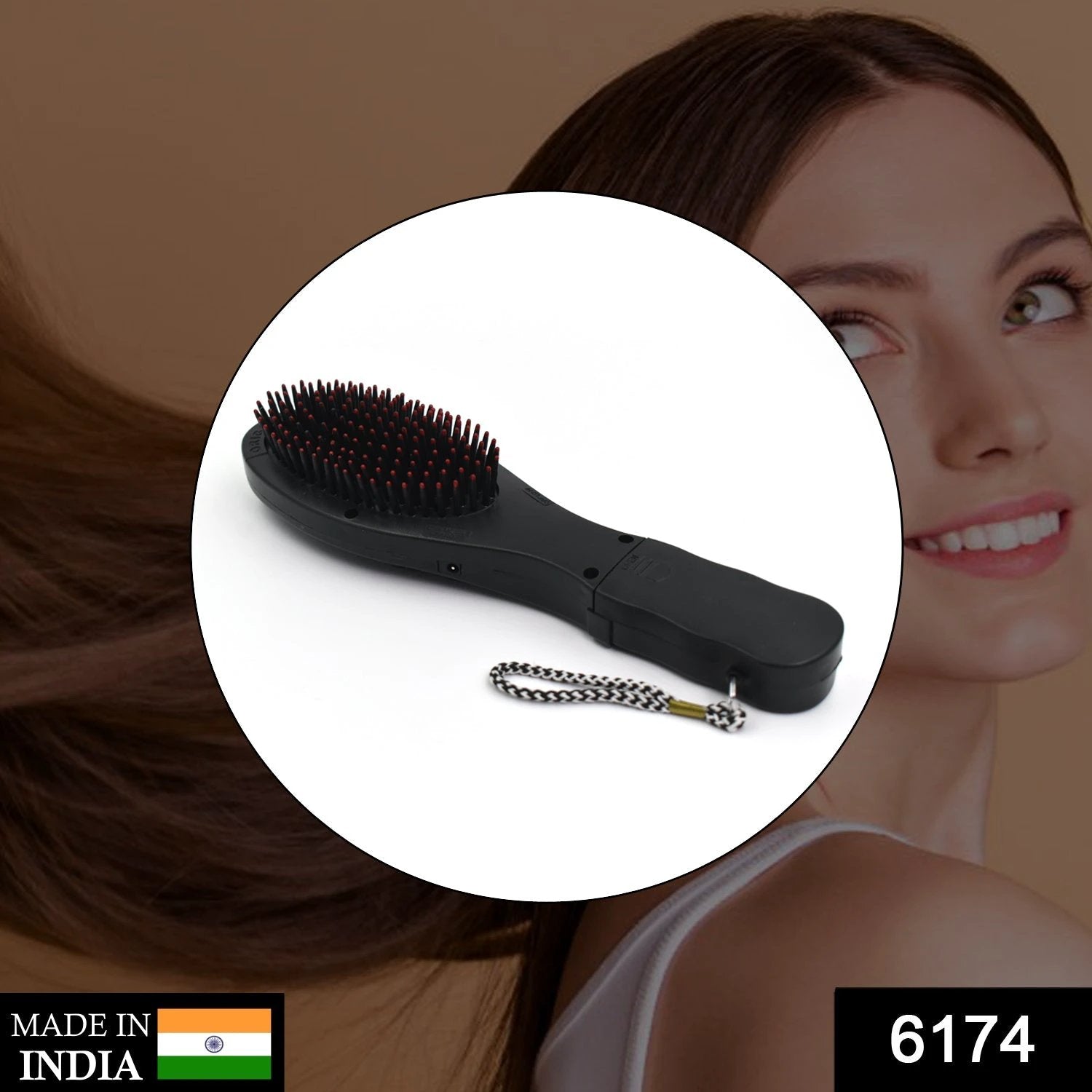 6174 Electric Vibrating Massager Comb Hair Brush Comb Massager by Wukusy