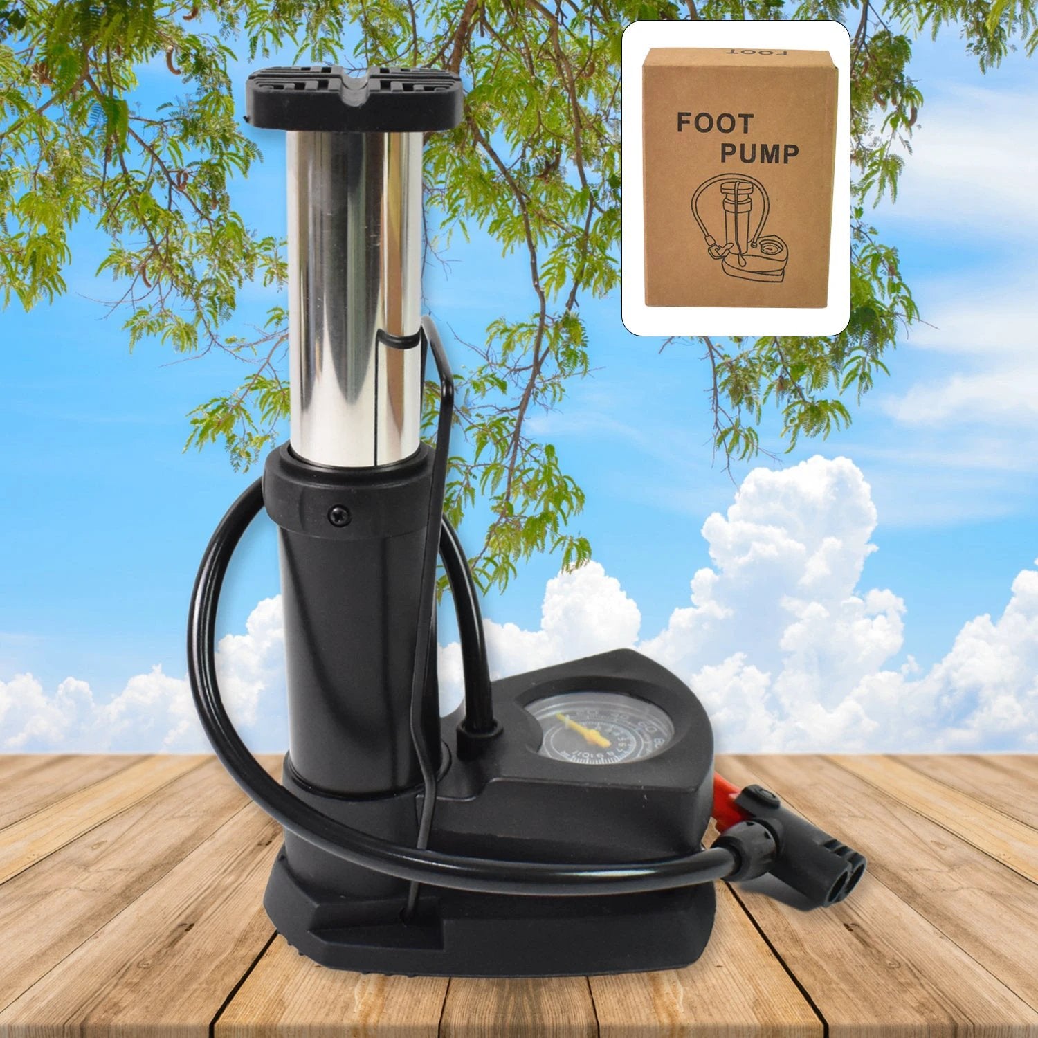 Portable Mini Bike Pump  Cycle Pump Foot (1 Pc) - 69kart