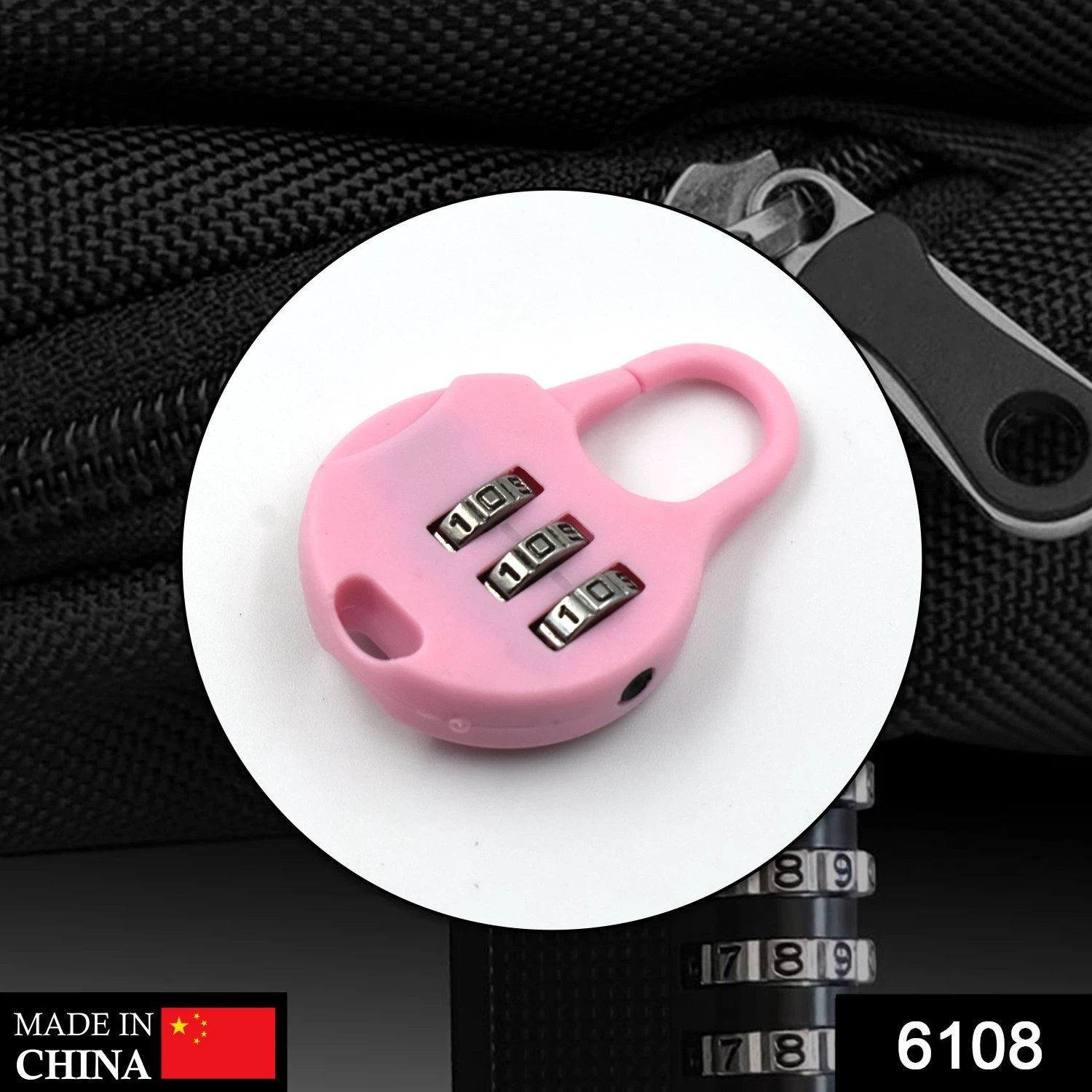 6108 3 Digit Zipper Lock And Zipper Tool Used Widely In All Security Purposes Of Zipper Materials. by Wukusy