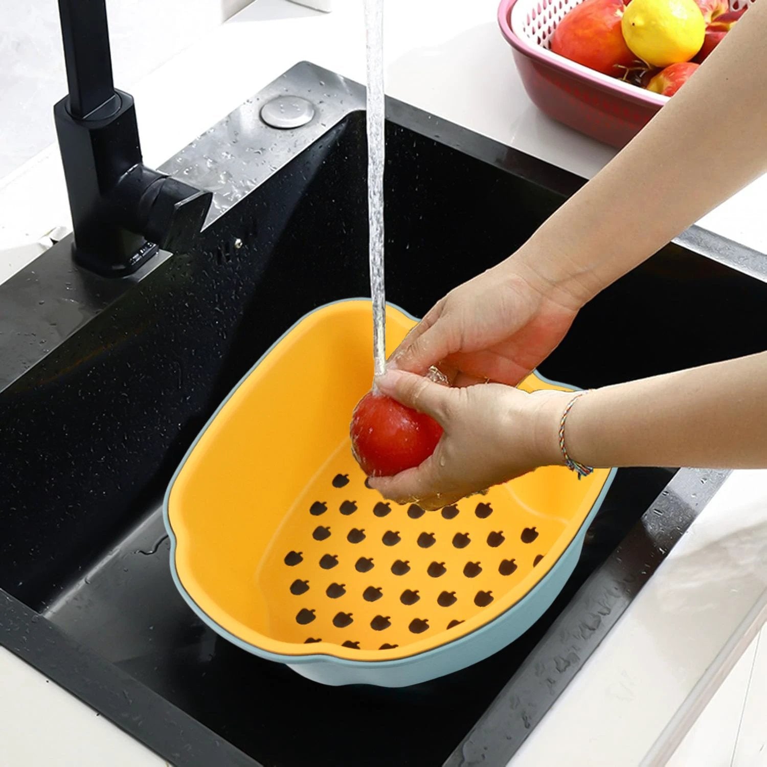 Pepper-shape 2-in-1 Washing Bowl - (1 Pc) - 69kart