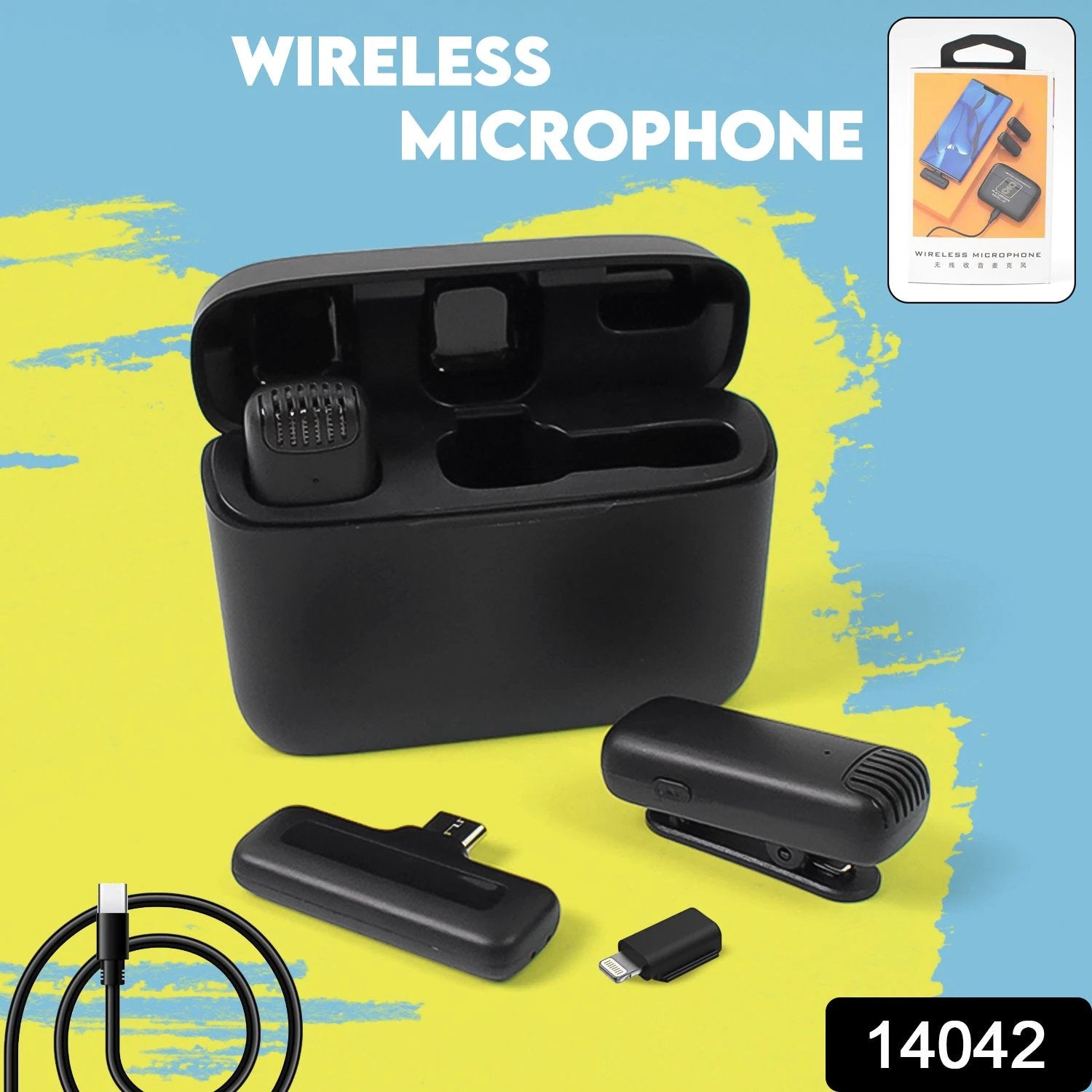 Wireless Microphones Collar Mic For All Smart Phone  Type-c  (1 Set) - 69KART