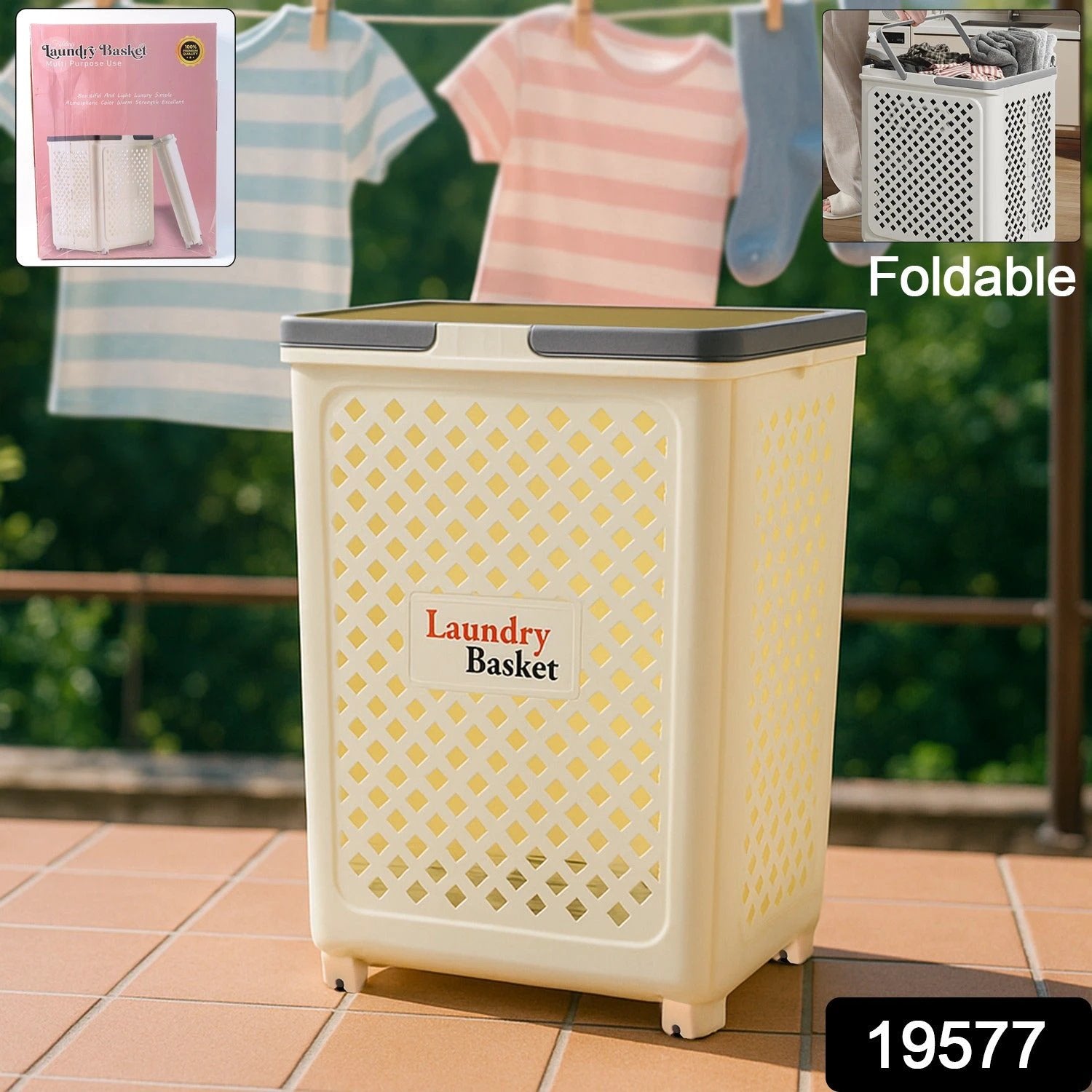 Multipurpose Foldable Laundry Basket With Wheels - 69kart
