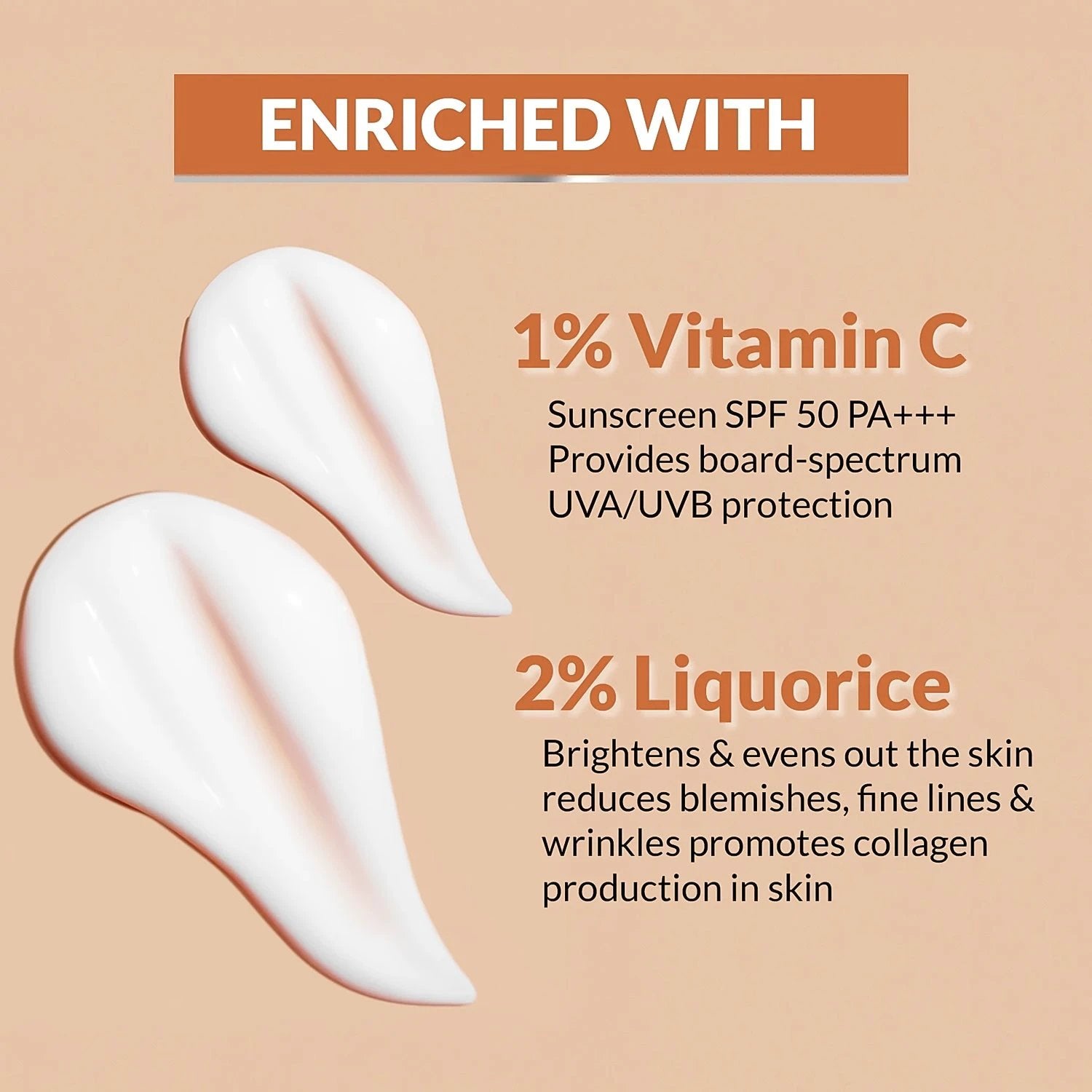Og Beauty Vitamin C Sunscreen Spf 50 Pa+++ - (1 Pc  50ml) - 69KART