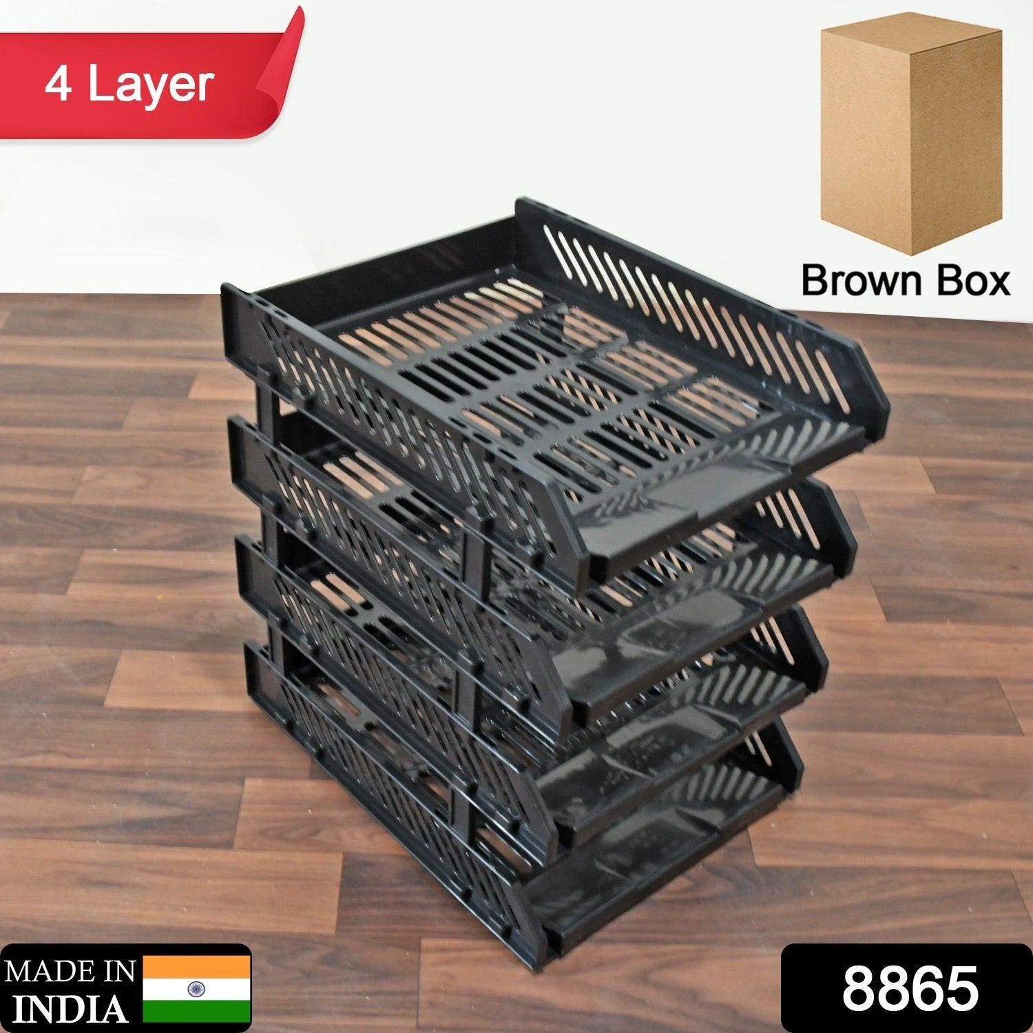 8865 File Cabinets Storage Rack Magazine Newspaper Rack Filing Cabinet Four-layer File Rack Stacking Rack Desktop File Storage Rack Office Data File Rack Drawer Type Classification Cabinet Desktop File Holder Organizer For Office (4 Layer) by Wukusy