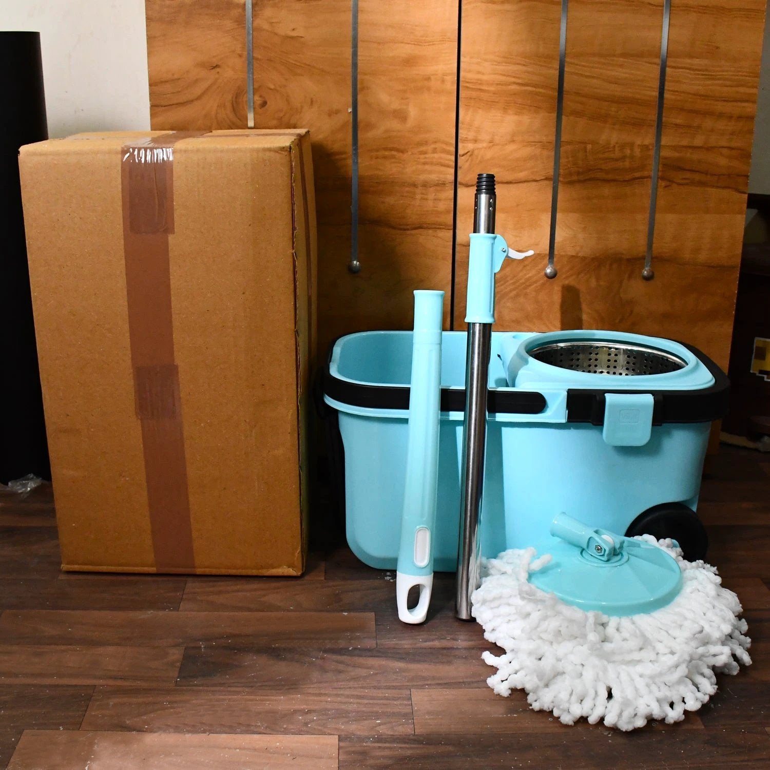 Premium 360 Spin Cleaning Mop Set by Wukusy
